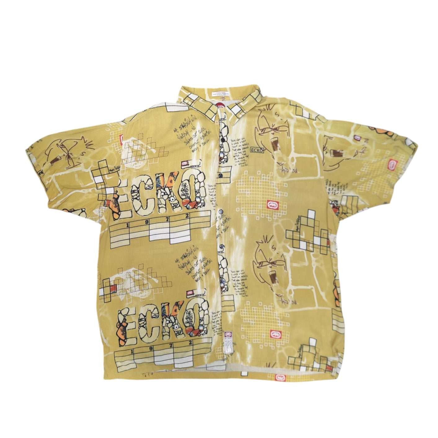 Vintage Eckö Unltd Yellow Button Up Shirt