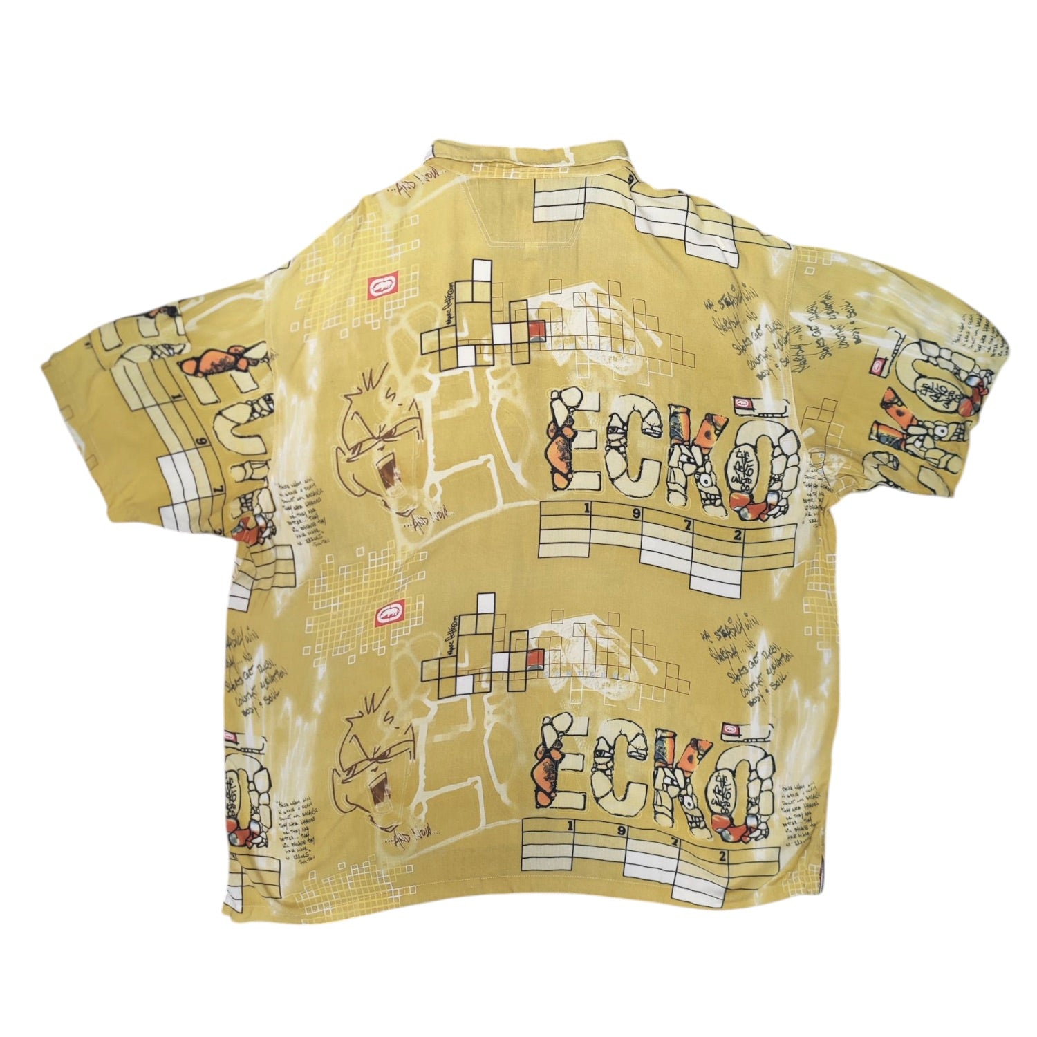 Vintage Eckö Unltd Yellow Button Up Shirt