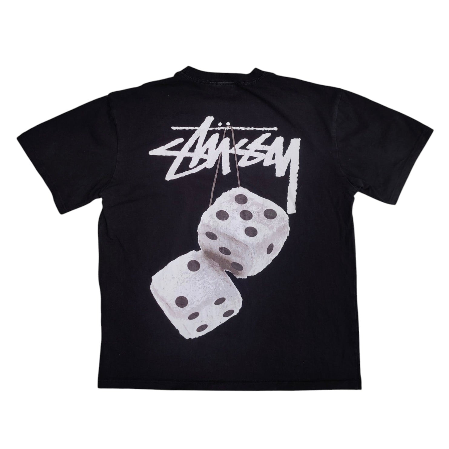 Stussy Fuzzy Dice Black Tshirt