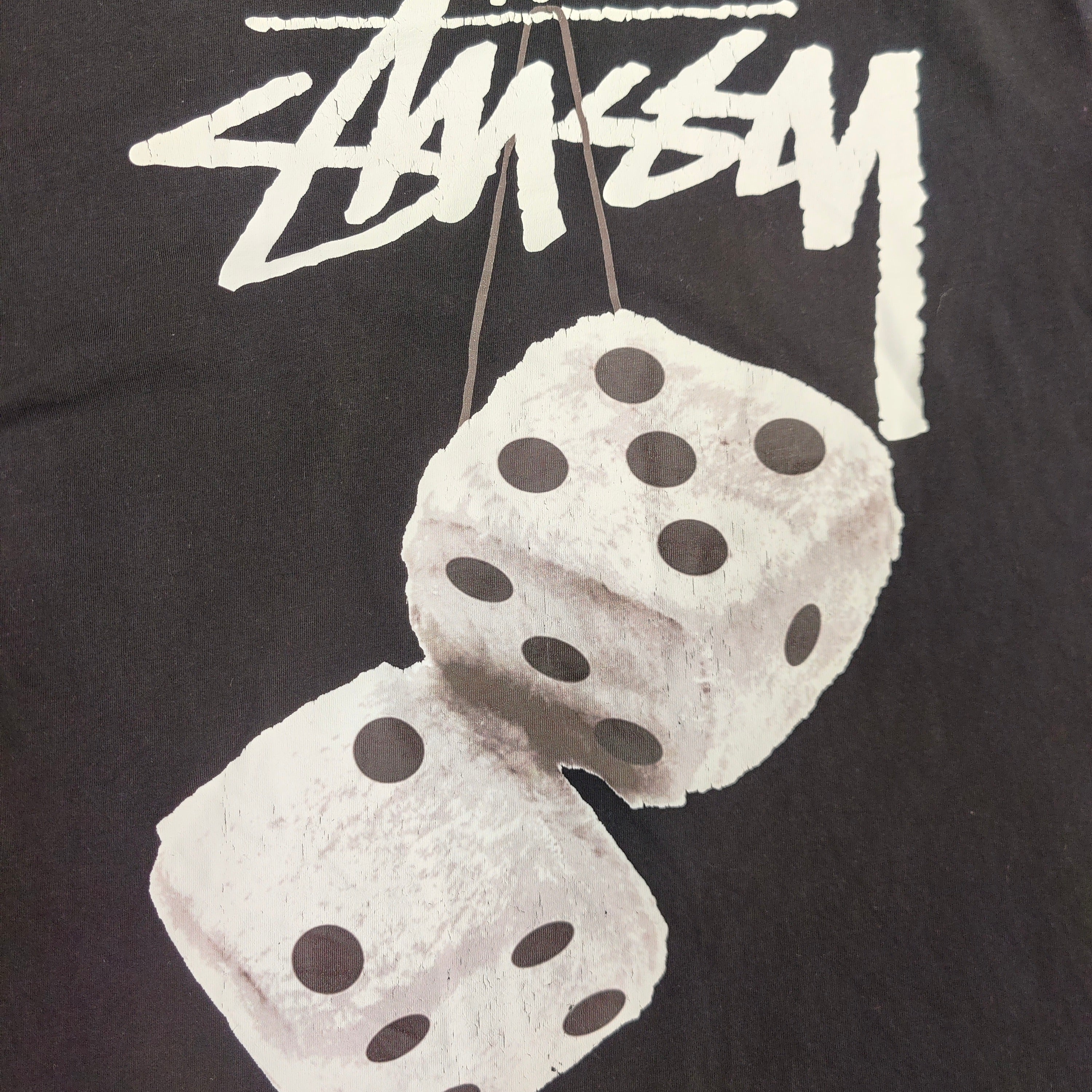 Stussy Fuzzy Dice Black Tshirt