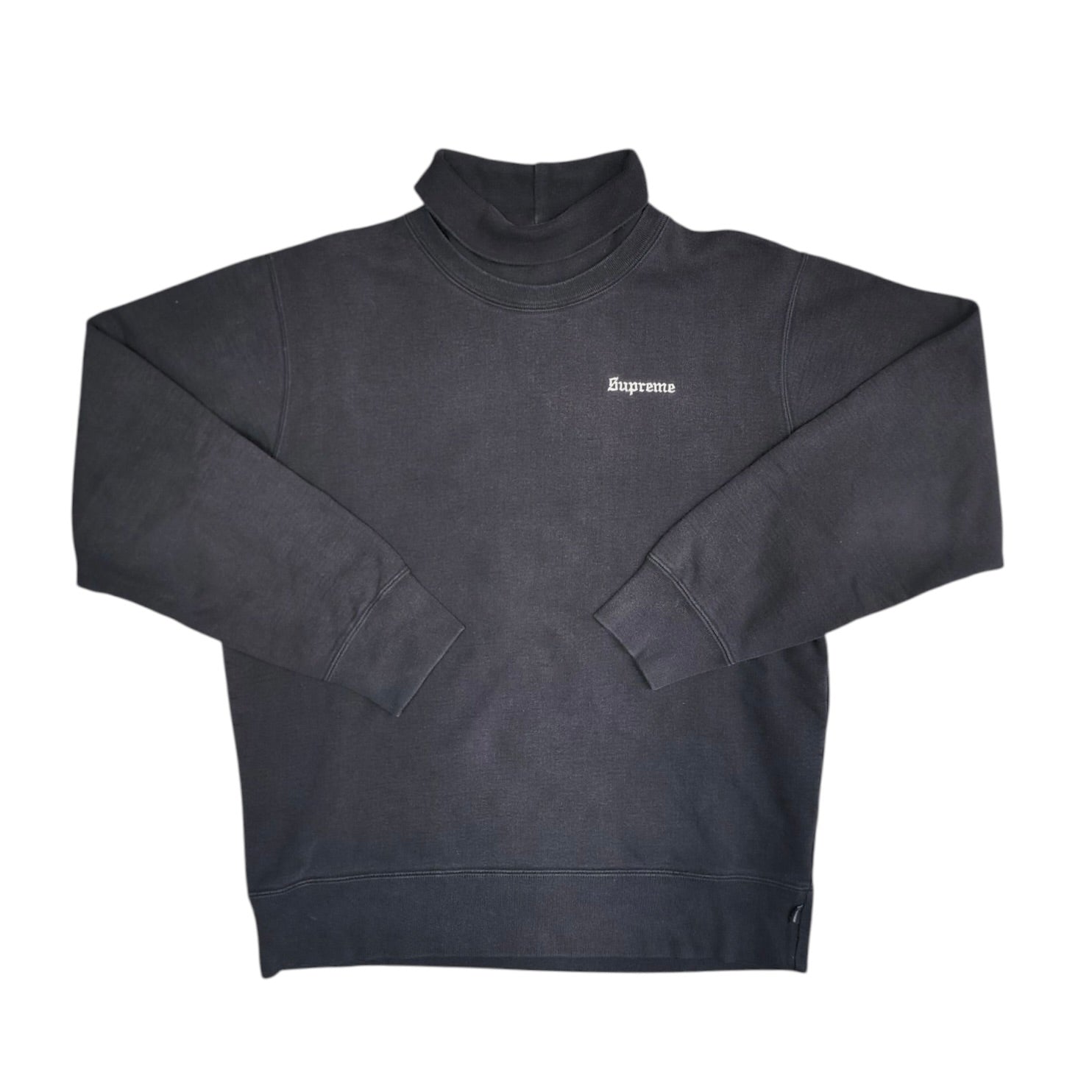 Supreme Black Turtle Neck Sweatshirt
