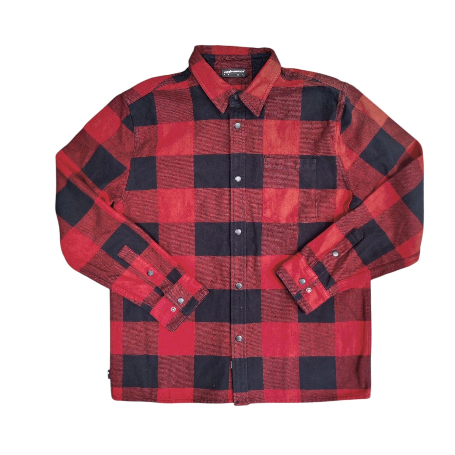 The Hundreds Red Black Parker Overshirt Jacket