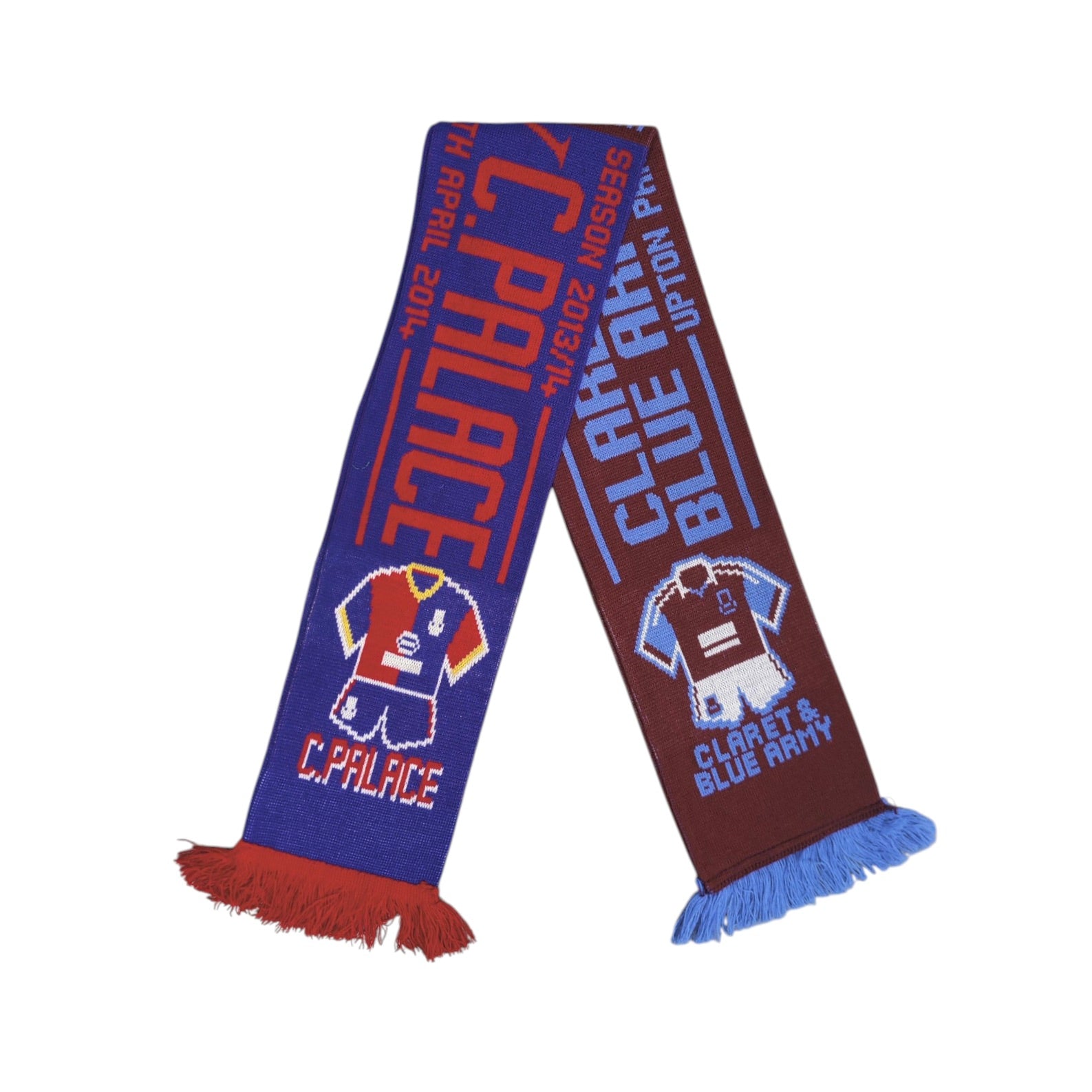 Crystal Palace VS Claret Premier League 2014 Fan Football Scarf