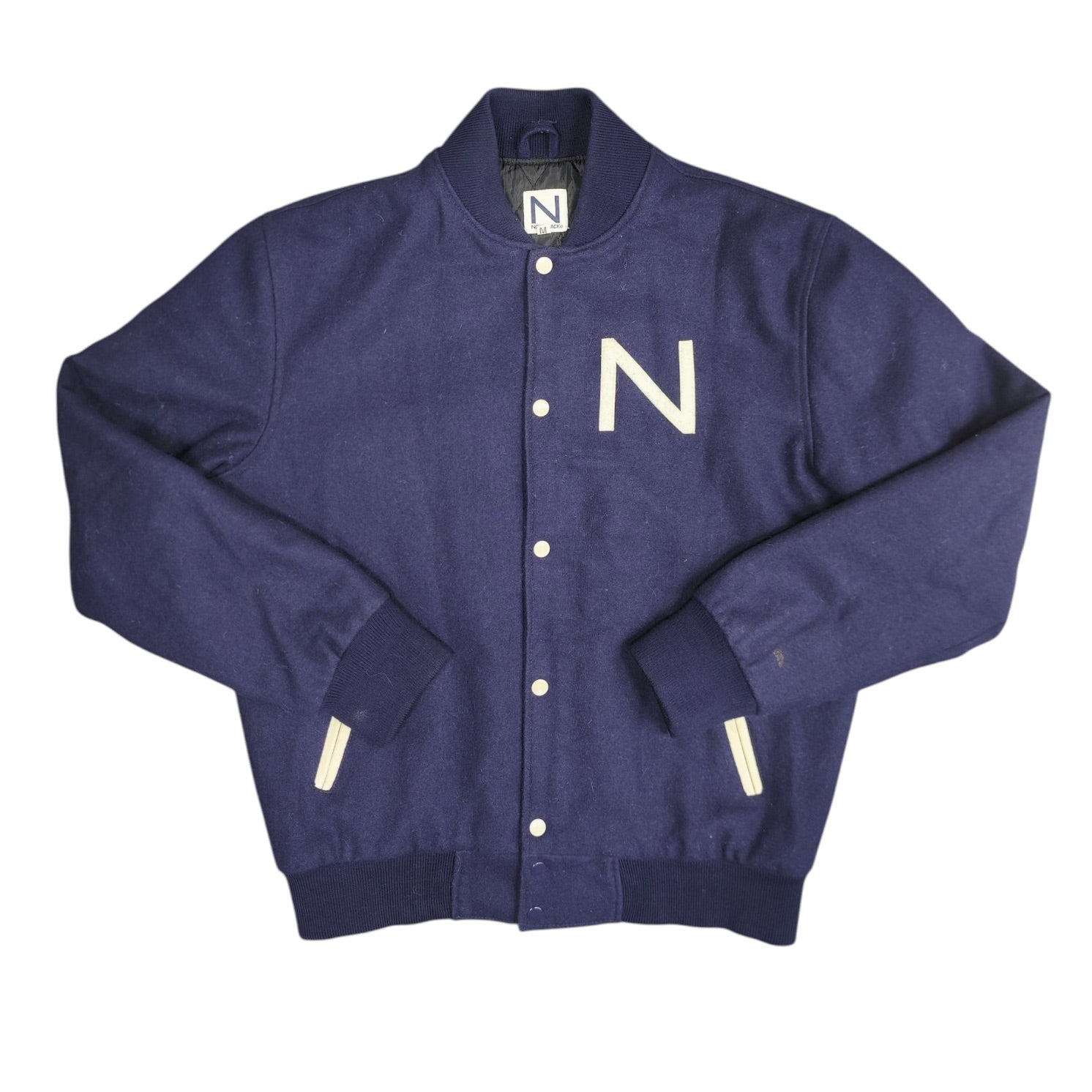 New Black Navy College Jacket