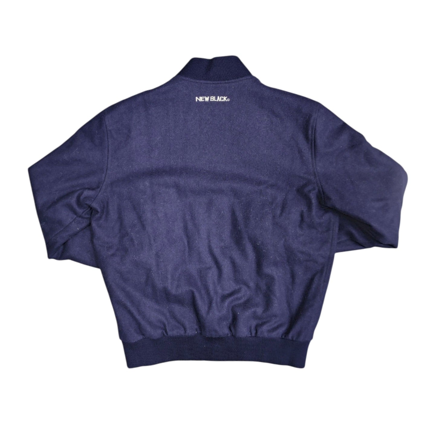 New Black Navy College Jacket