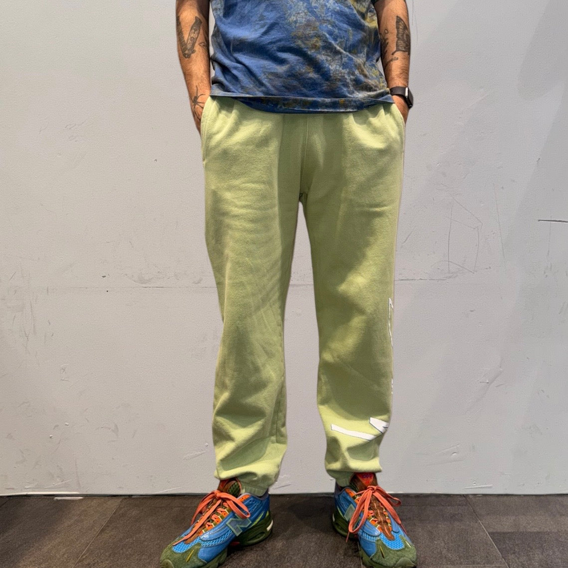 Stussy Racer Logo Light Green Sweatpants