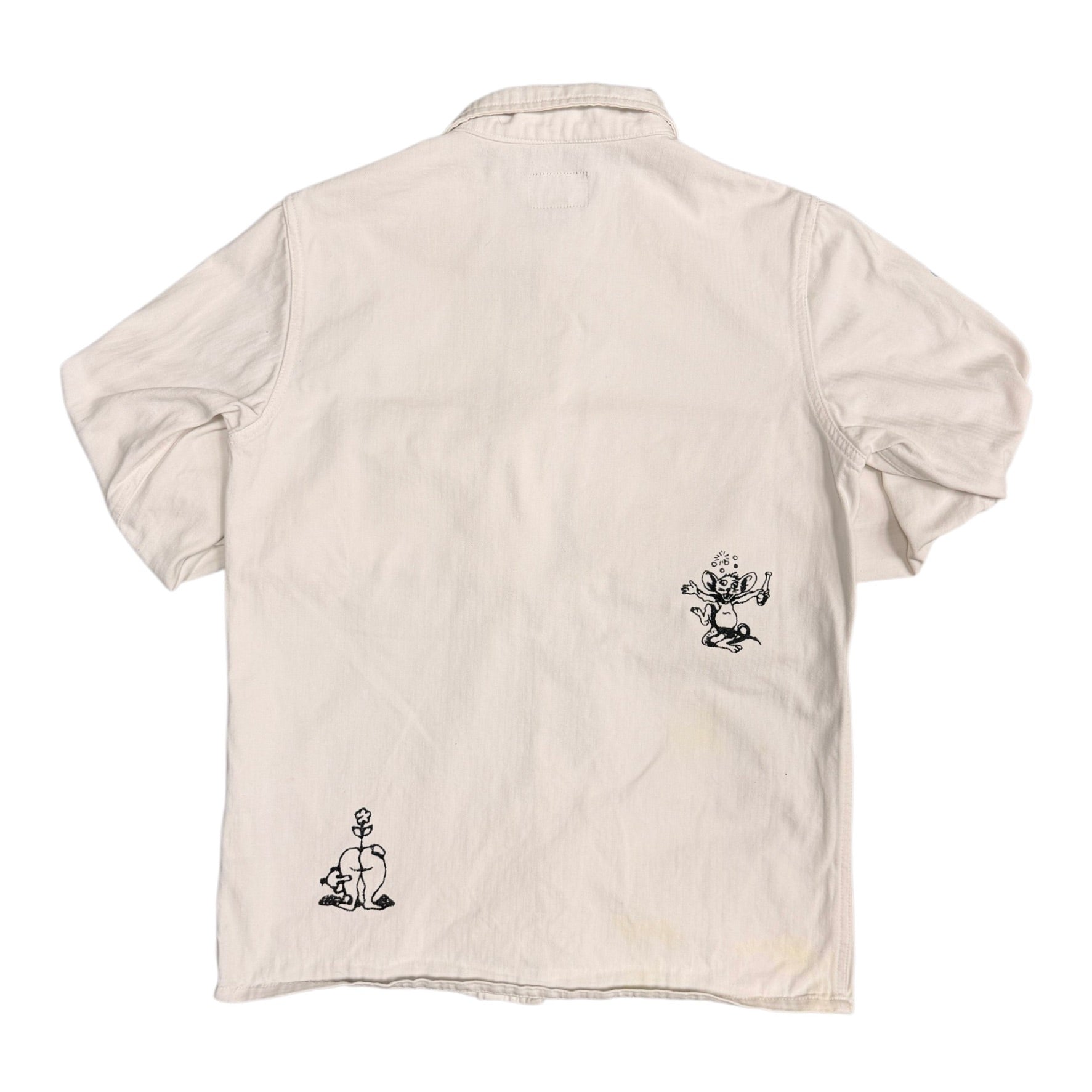 HUF Worldwide White Scrawl Overshirt Jacket