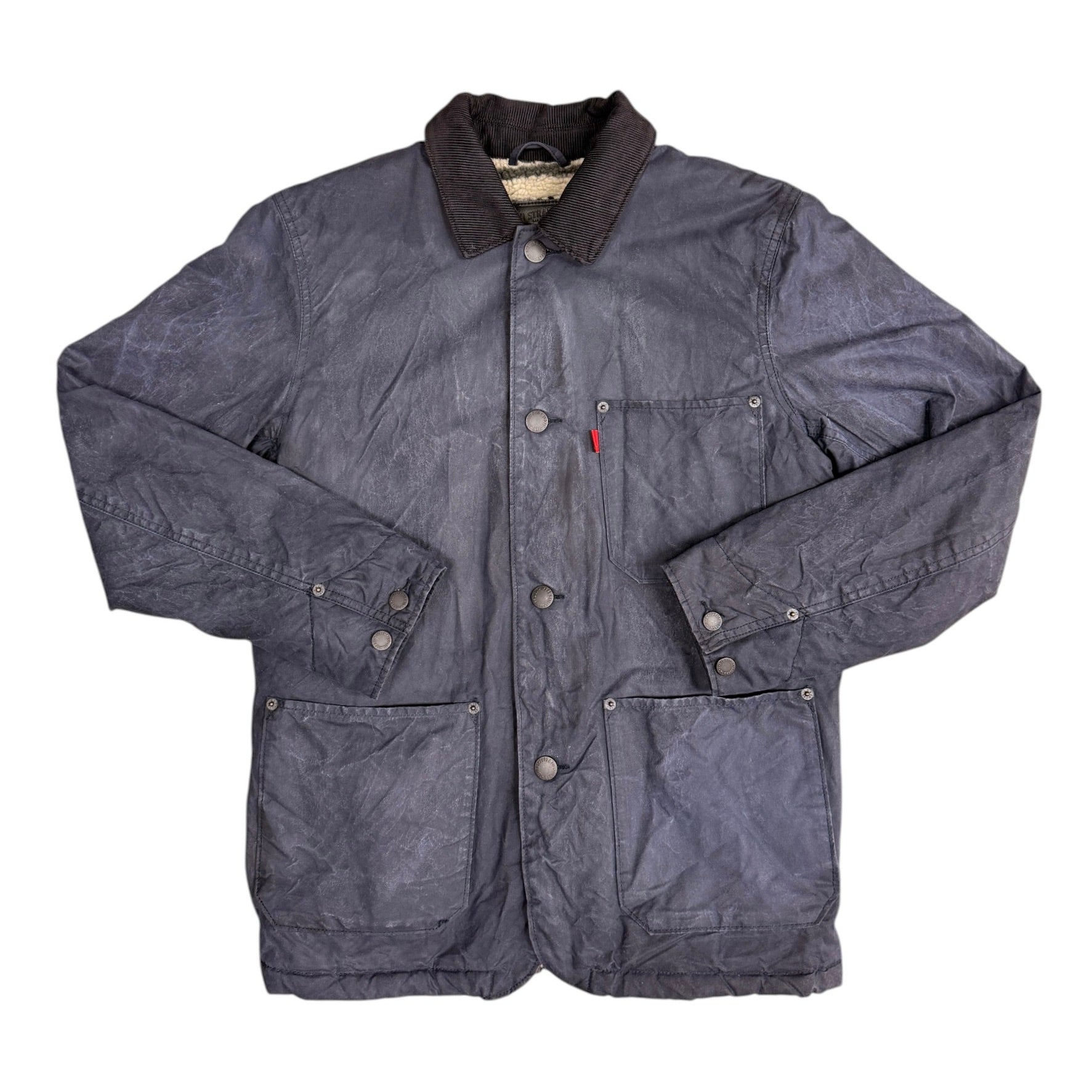 Levi's Halley Stevenson Navy Waxed Cotton Coat Jacket