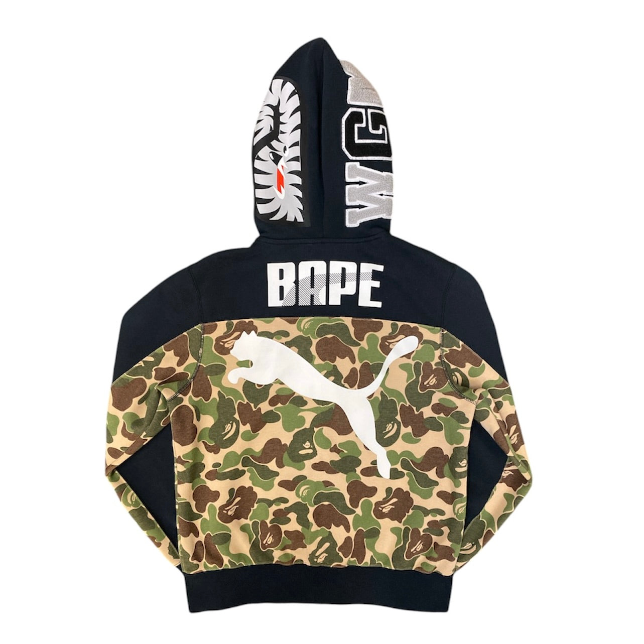 Bape x Puma ABC Camo Shark Black Green Hoodie