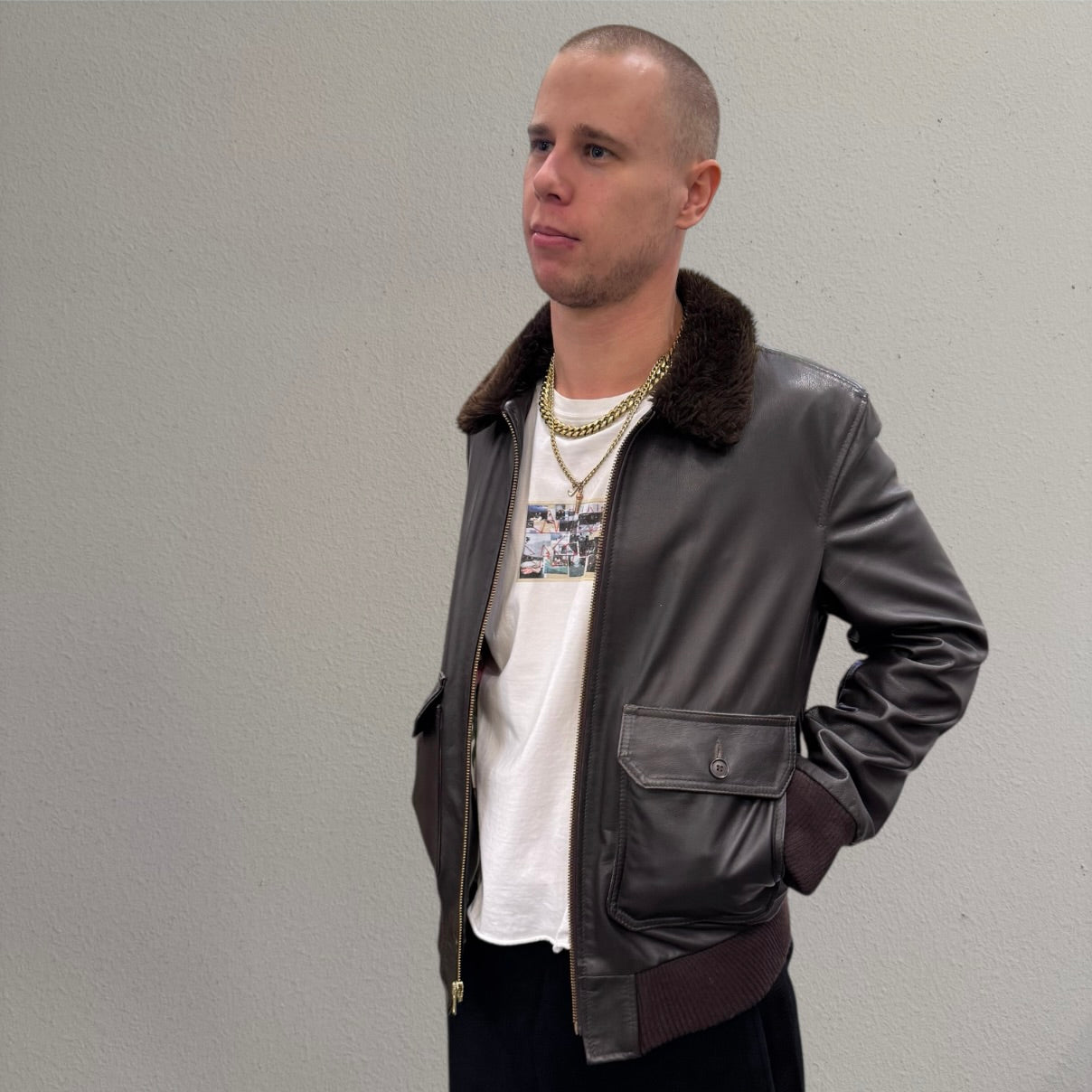 Supreme SS12 x Schott Leather Type A-2 Flight Jacket