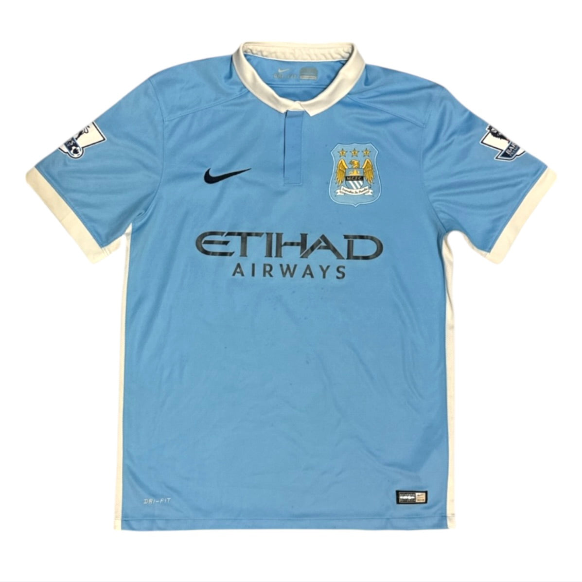 Nike Manchester City Kun Aguero #10 2015/2016 Home Football Jersey