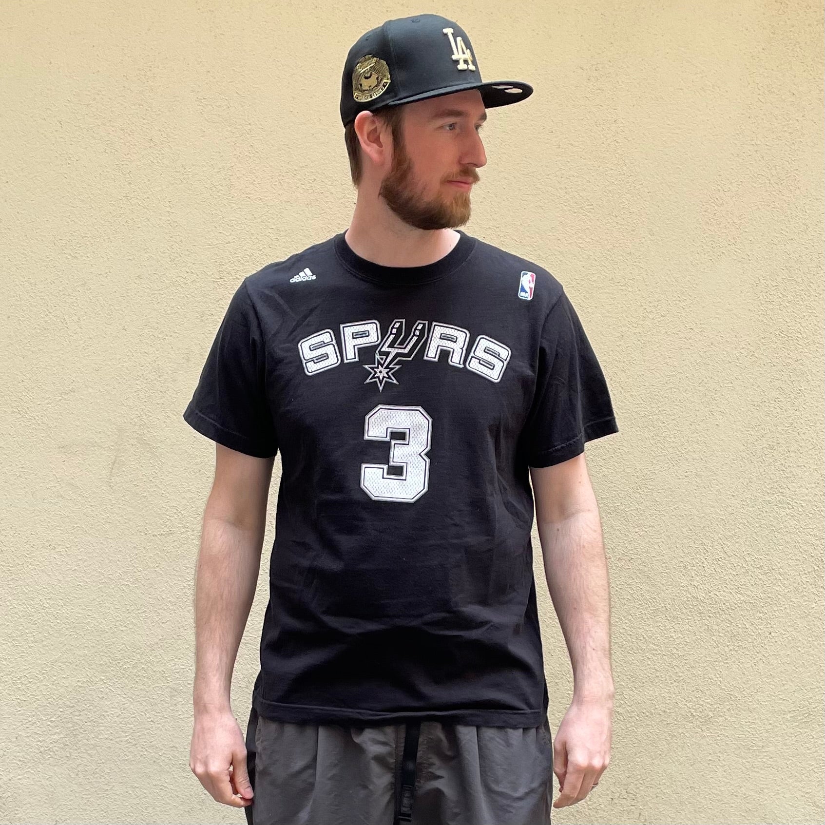 Adidas San Antonio Spurs Hill #3 Black Tshirt