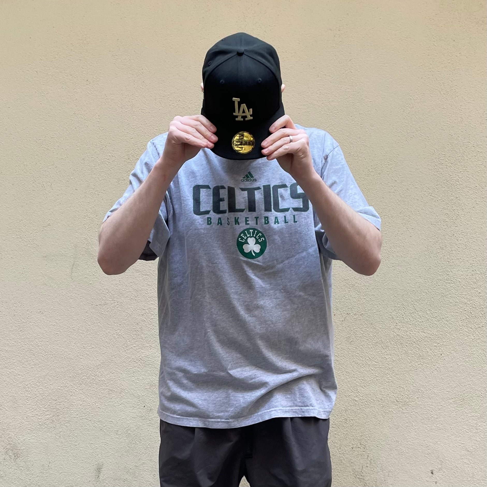 Adidas Celtics Basketball Grey Tshirt