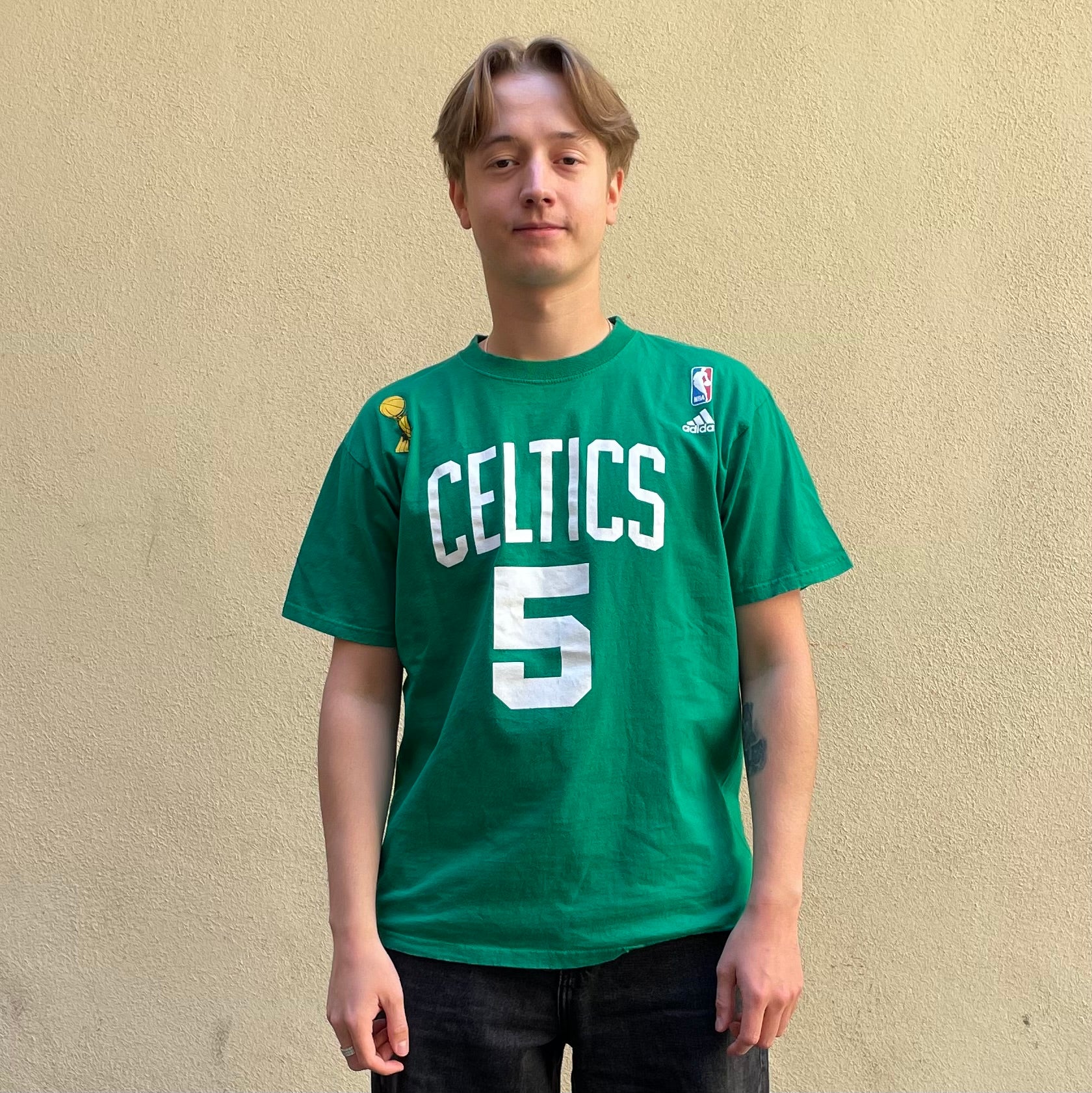 Adidas Celtics NBA Garnett #5 Green Tshirt