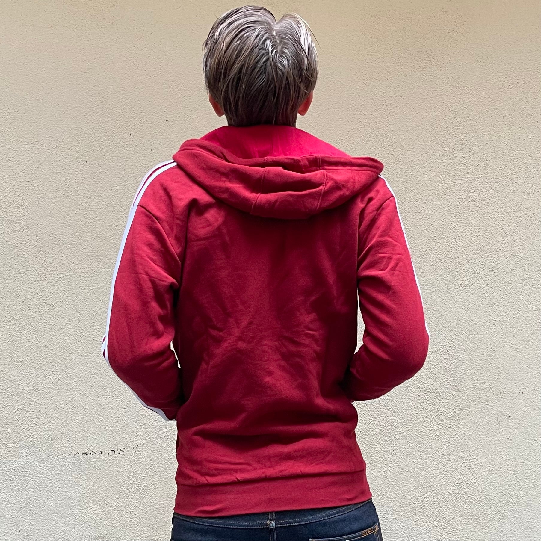 Adidas Trefoil Red Full Zip Hoodie
