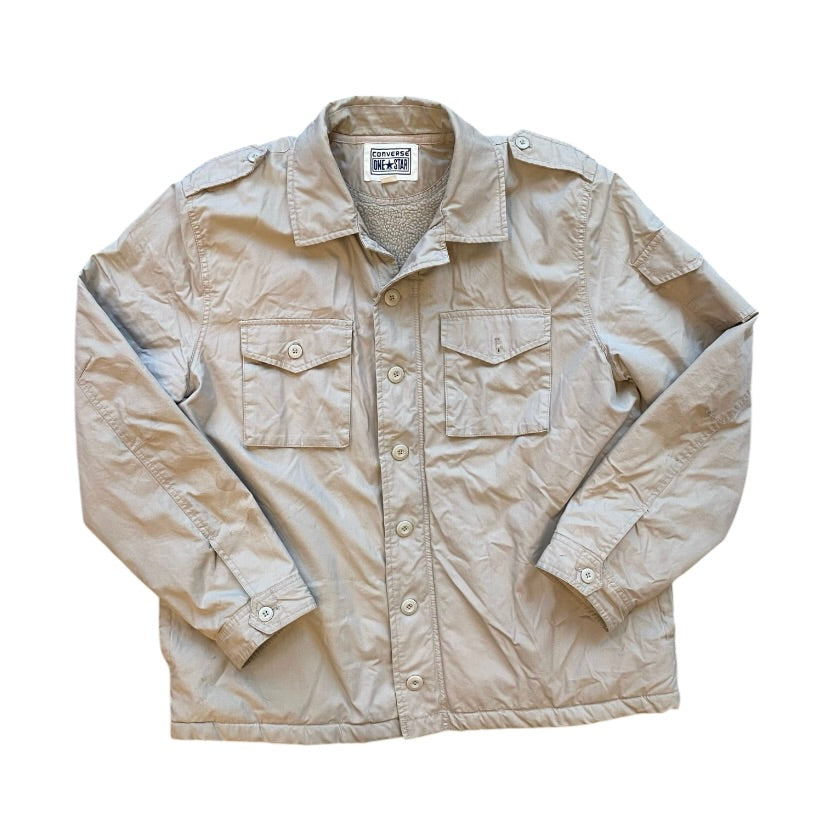 Converse One Star Beige Fleece Lined Jacket