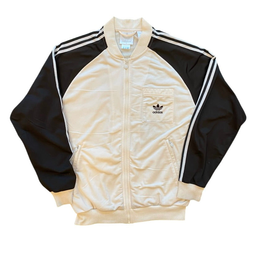 Vintage Adidas Trefoil Cream Black Jacket