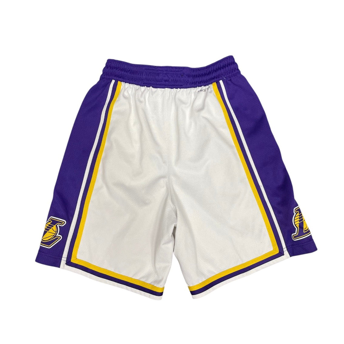 Nike Los Angeles Lakers White Swingman Dri-Fit Basketball Shorts