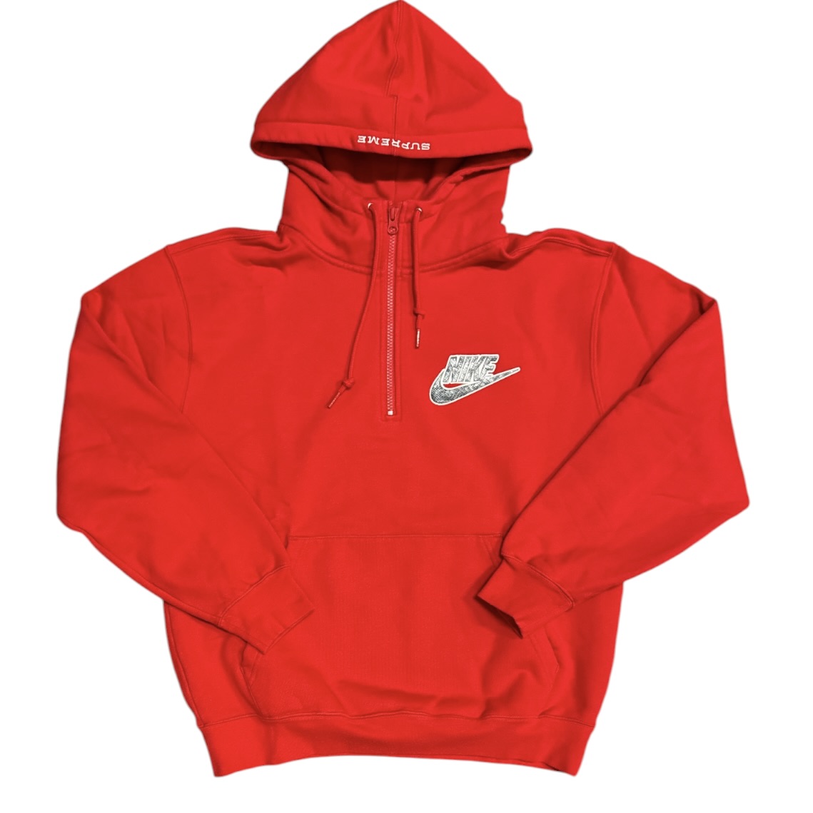 Supreme x Nike SS21 Half Zip Red Hoodie