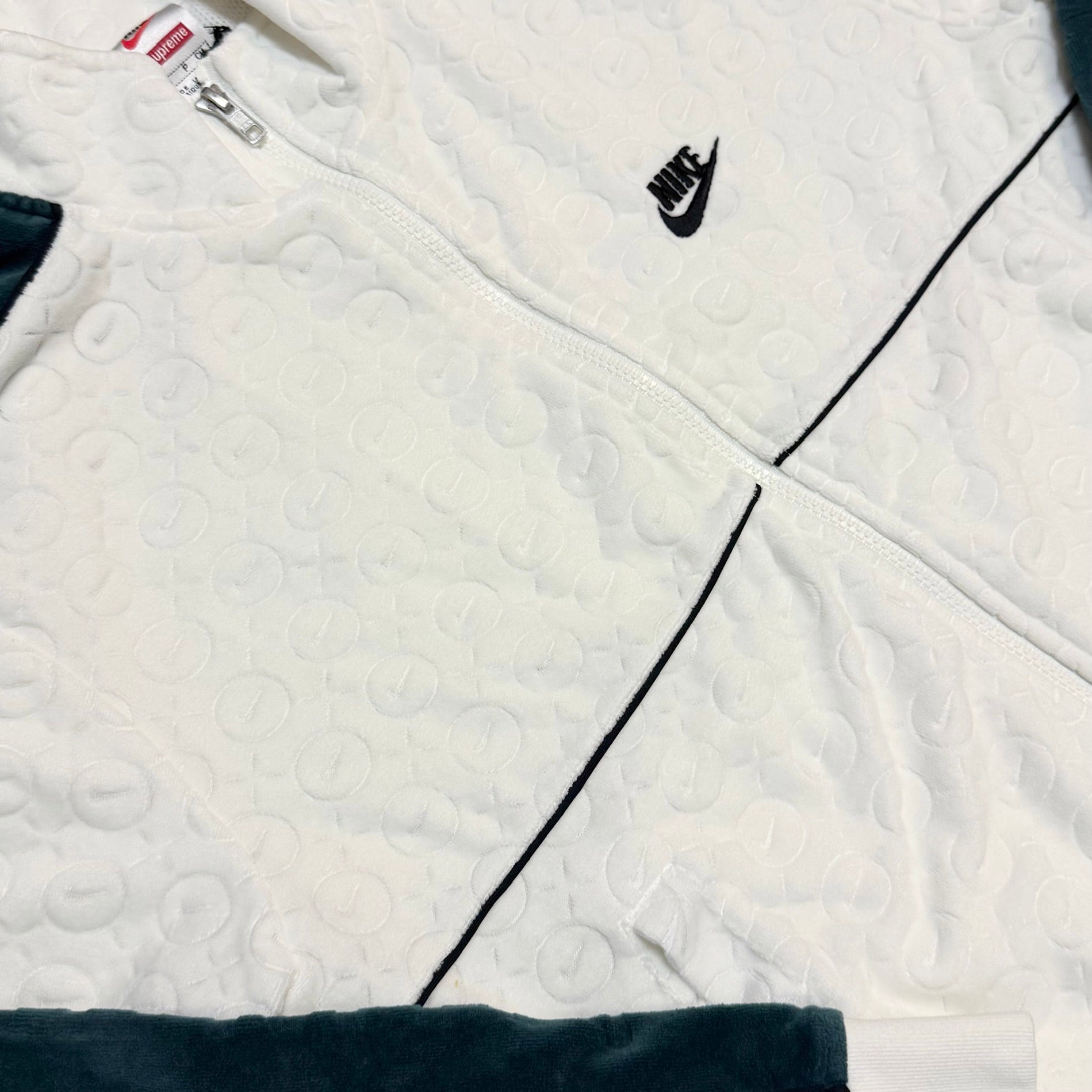 Supreme x Nike SS21 Velor White Track Top