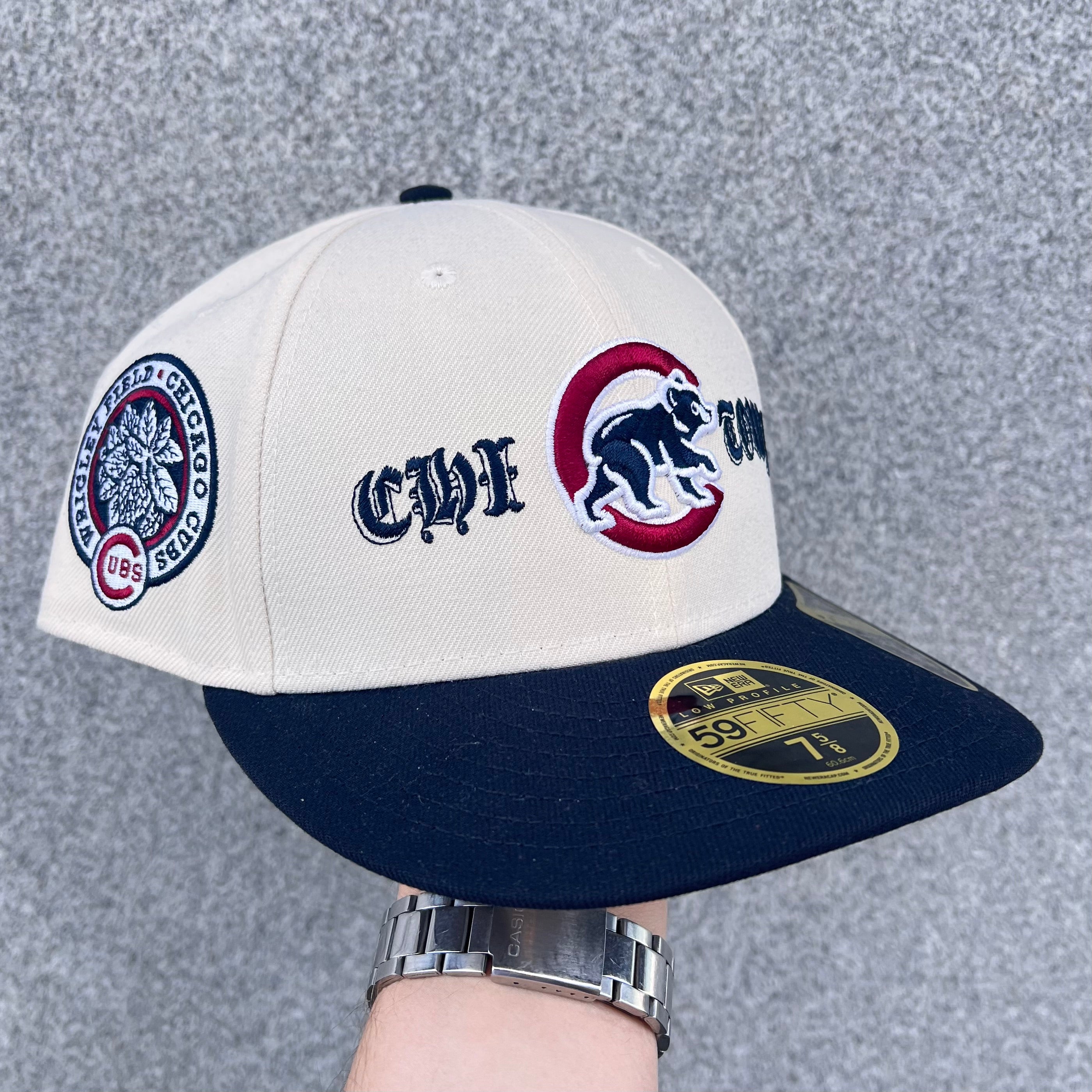 New Era Cooperstown Chicago Cubs Chi Town Beige Low Profile Fitted Cap