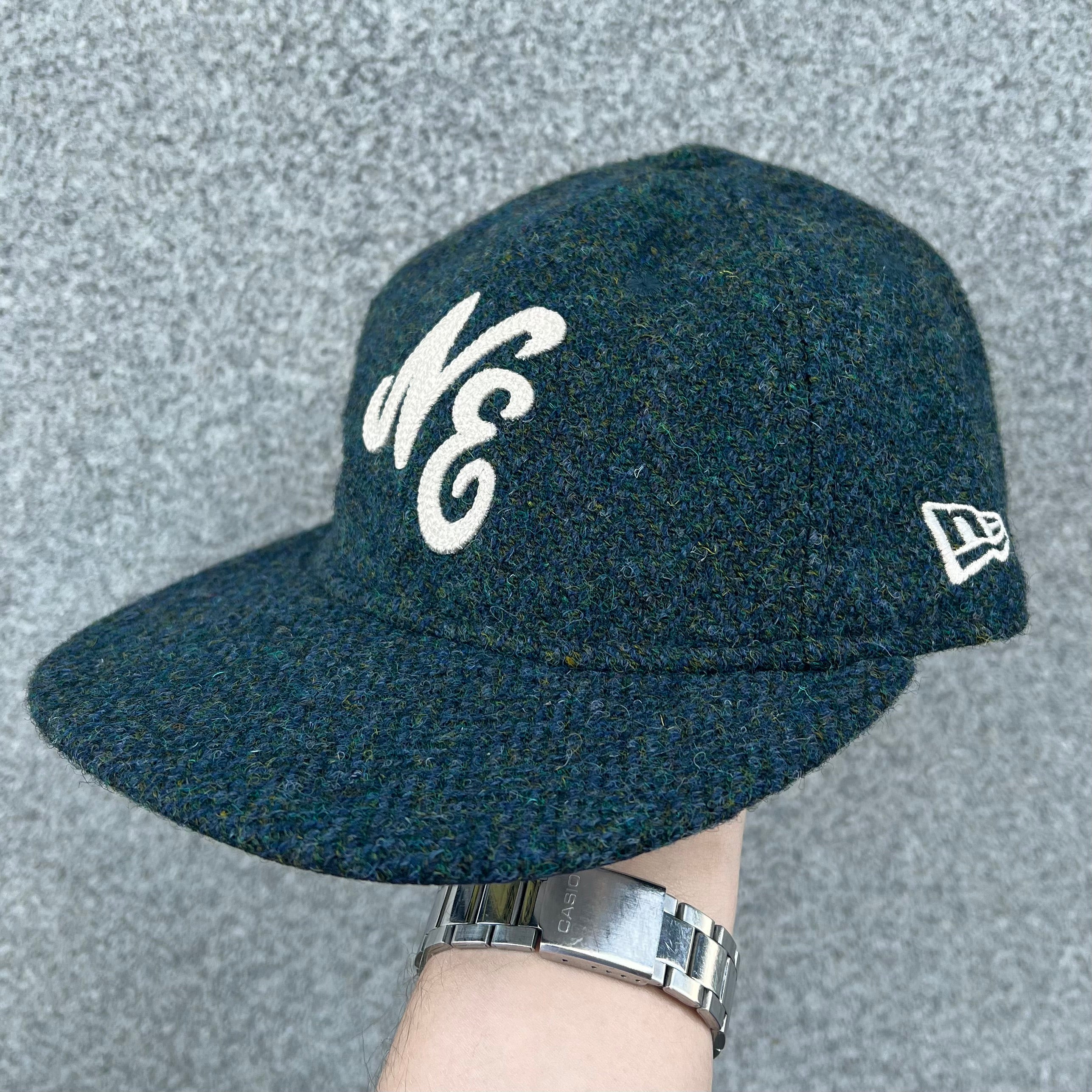 New Era Logo Harris Tweed Relaxed Heritage Fitted Cap