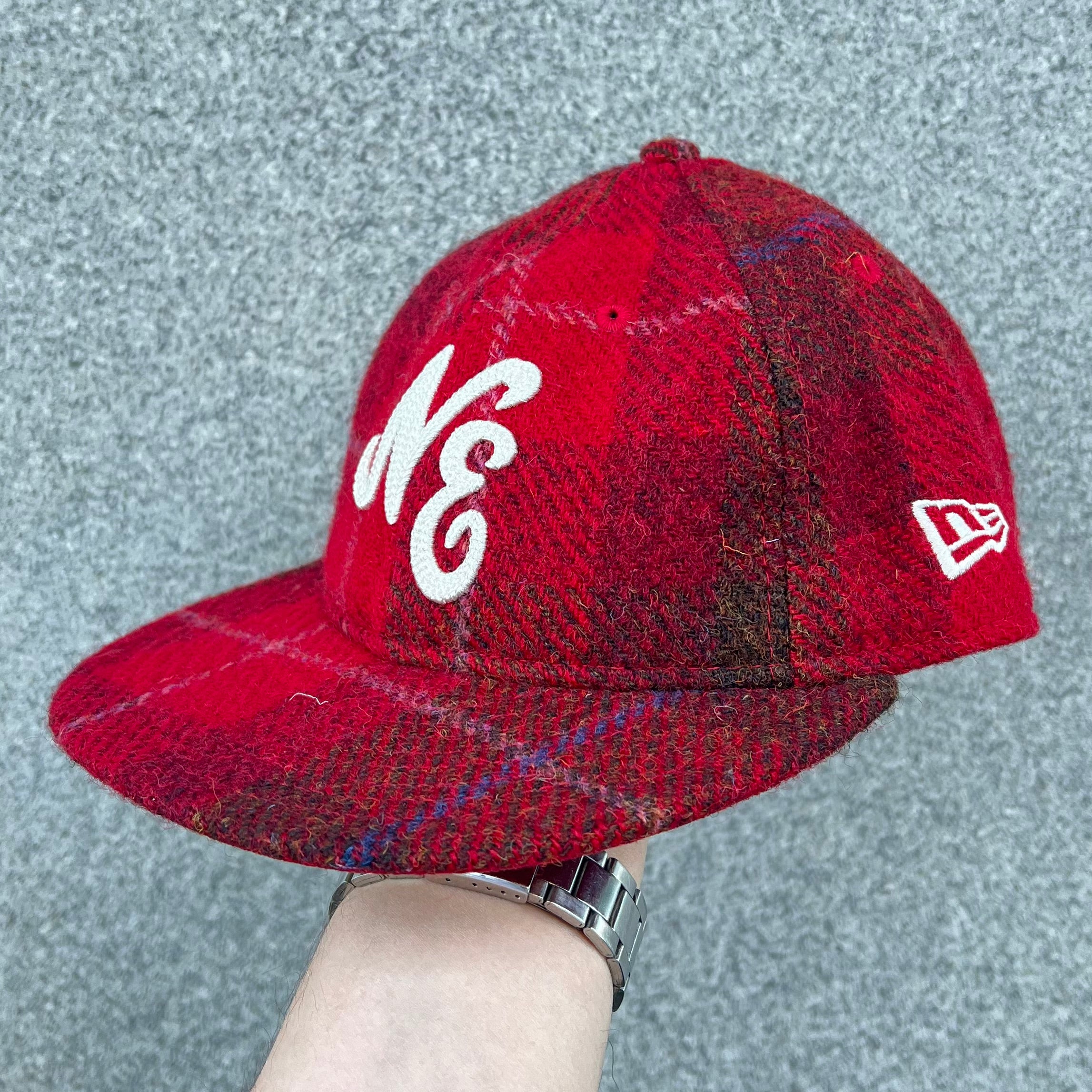 New Era Logo Harris Tweed Relaxed Heritage Red Fitted Cap