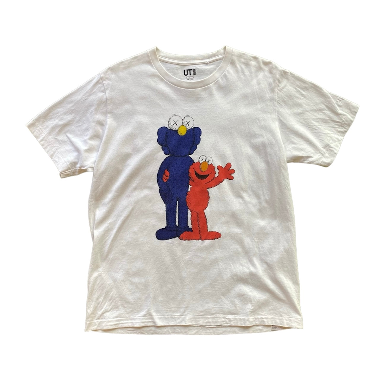 KAWS X Uniqlo X Sesame Street SS18 BFF Elmo White Tshirt