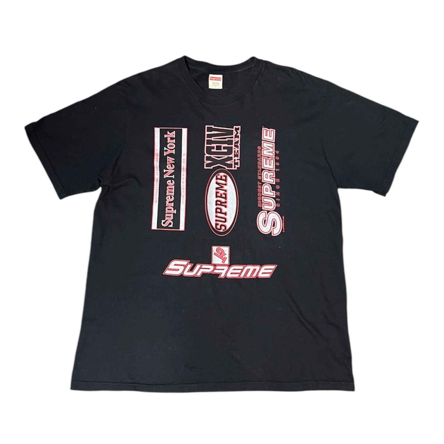 Supreme FW21 Black Multi Logos Tshirt