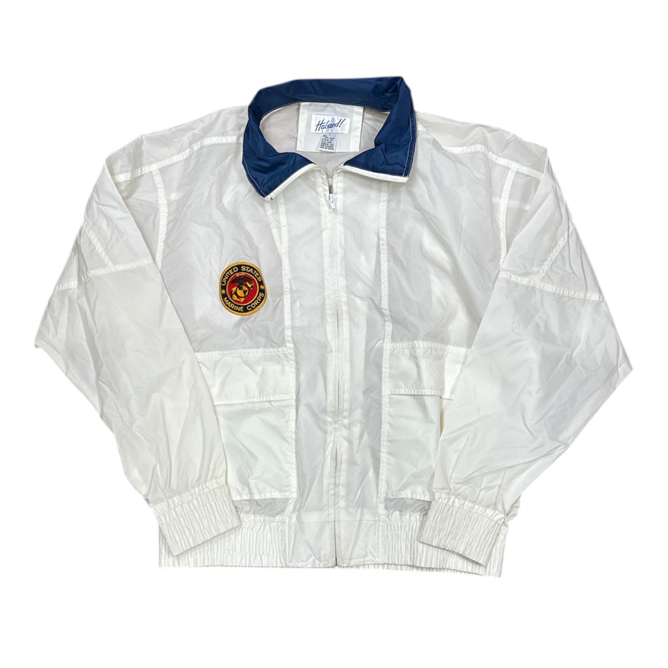 United States Marine Corps White Windbreaker Jacket