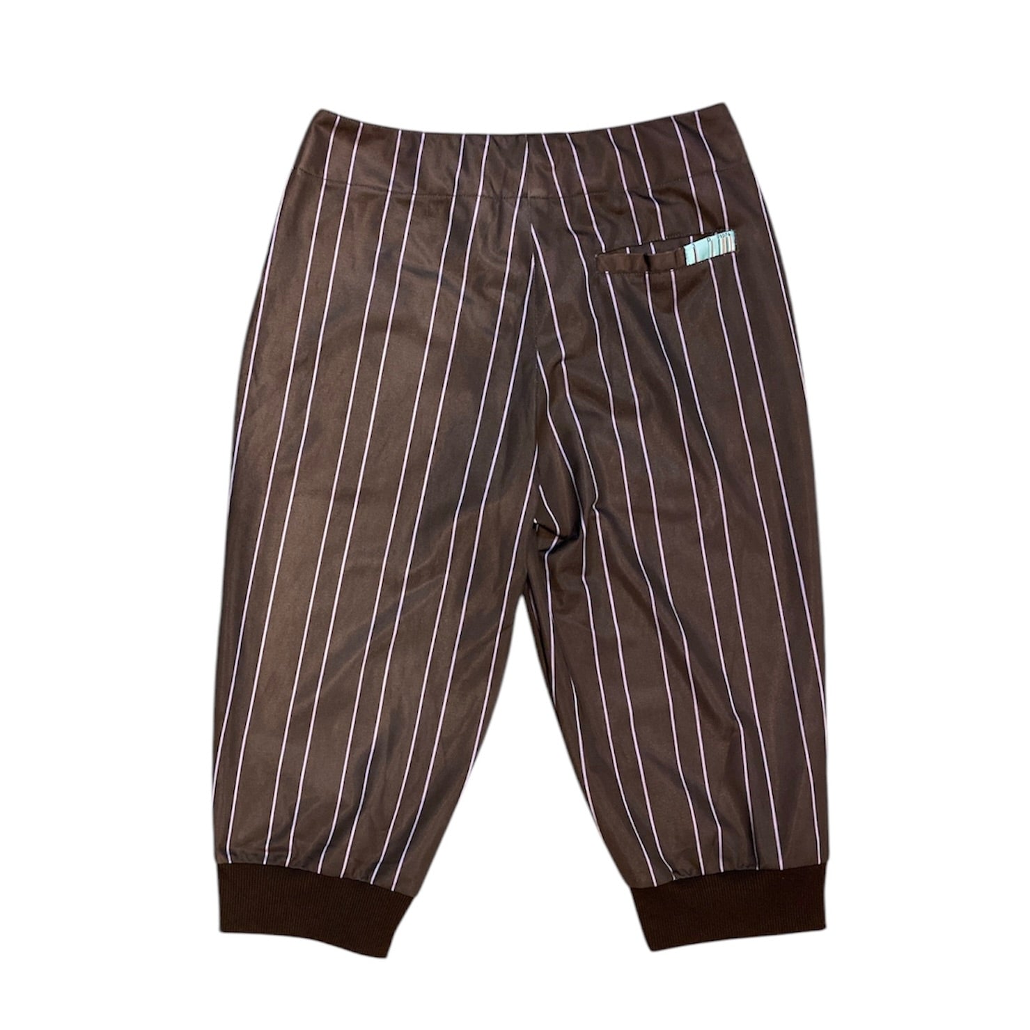 Adidas 3 Quater Brown Purple Pin Stripe Pants Sample (W)