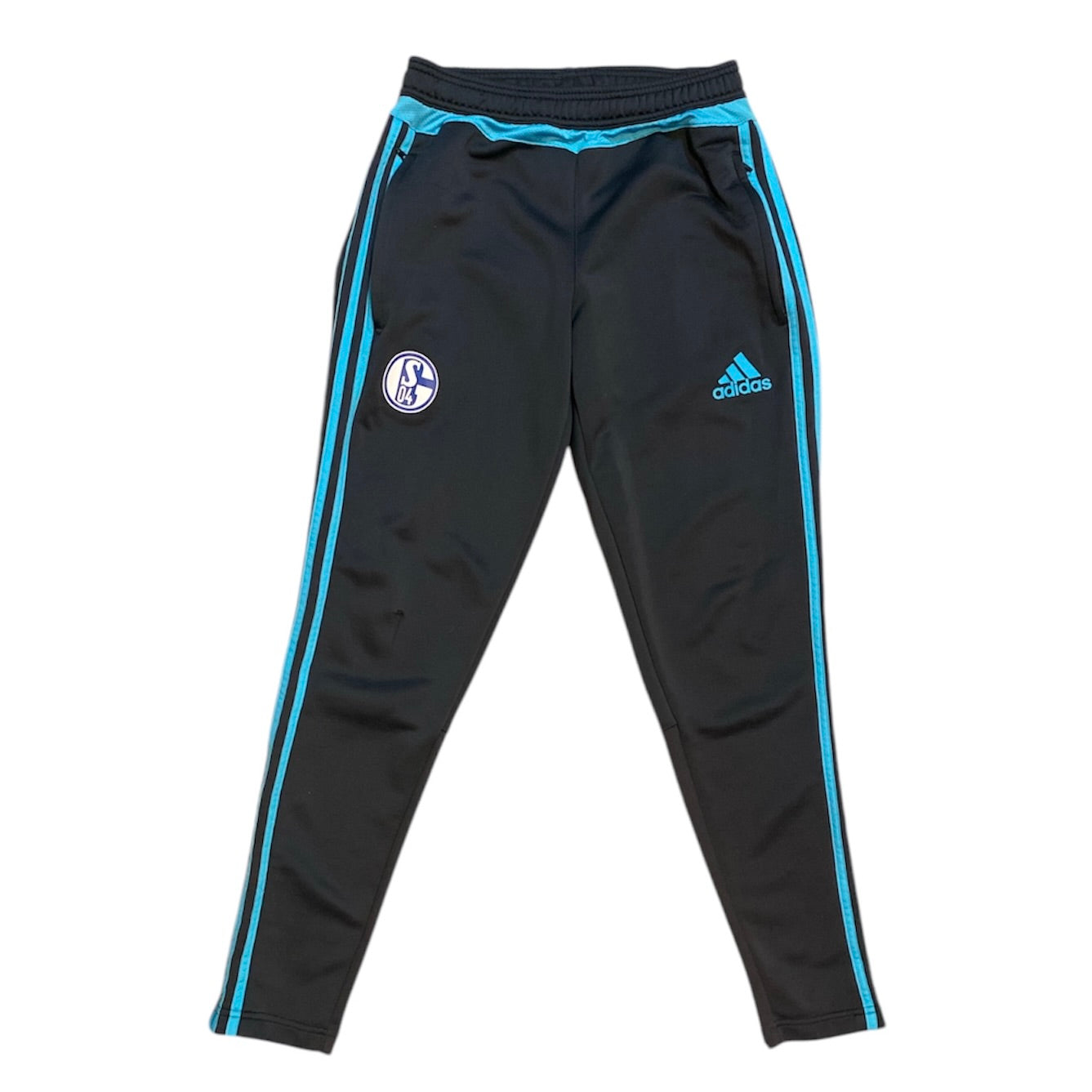 Adidas Schalke FC 04 Black Teal Training Track Top & Pants Set