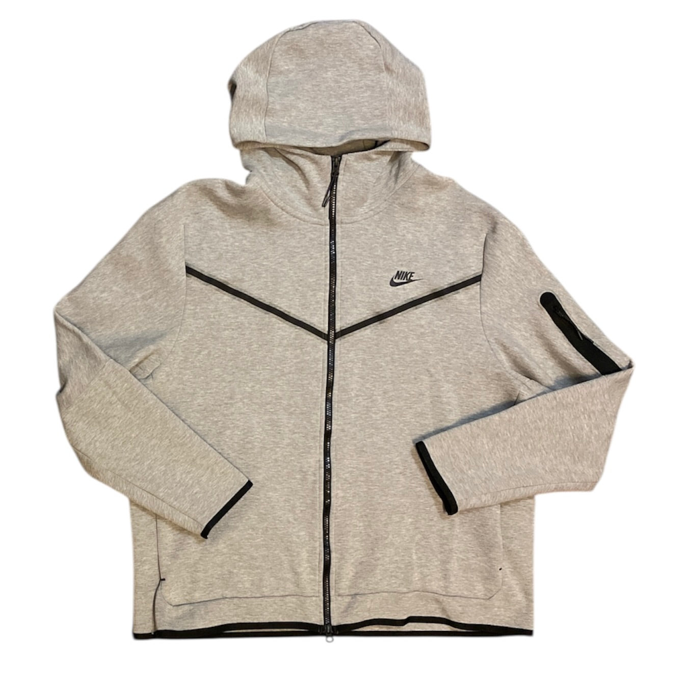 Nike Tech Full Zip Hoodie Heather Grey