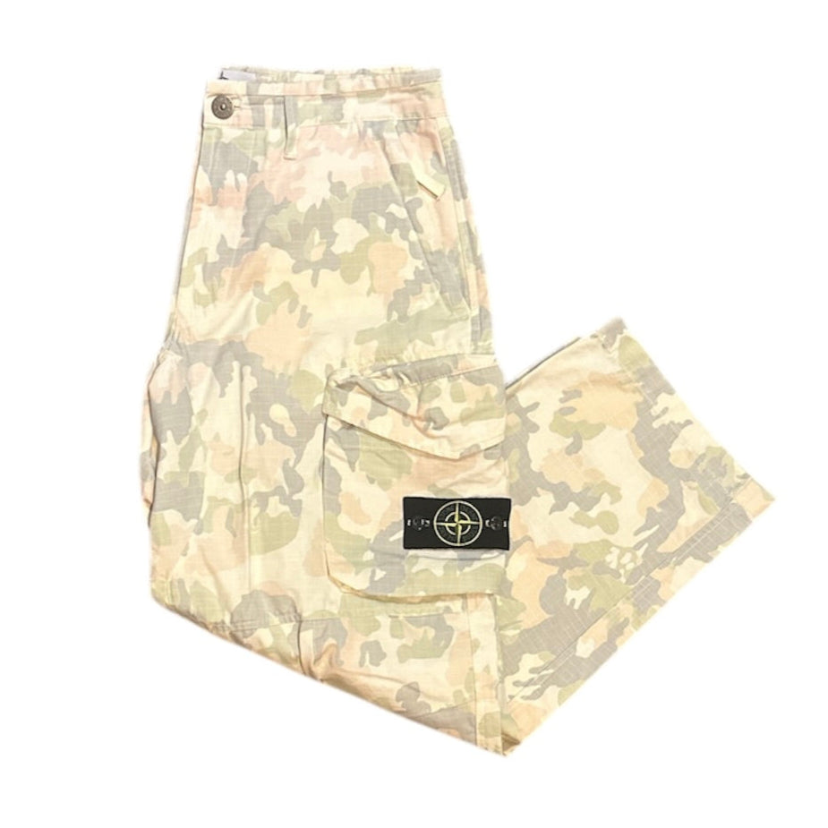 Supreme X Stone Island Reactive Ice Camo Ripstop Cargo Pants