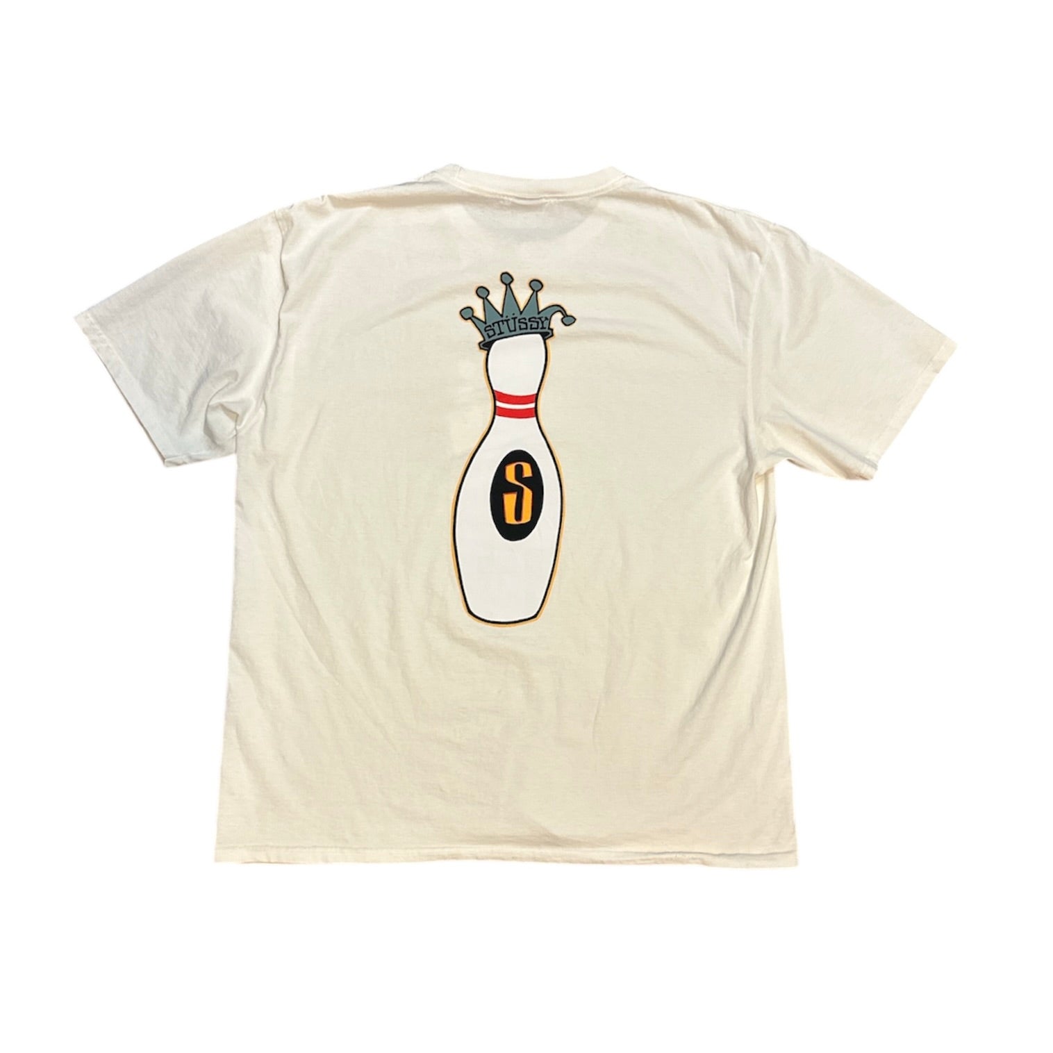 Stussy King Pin Gear White Tshirt