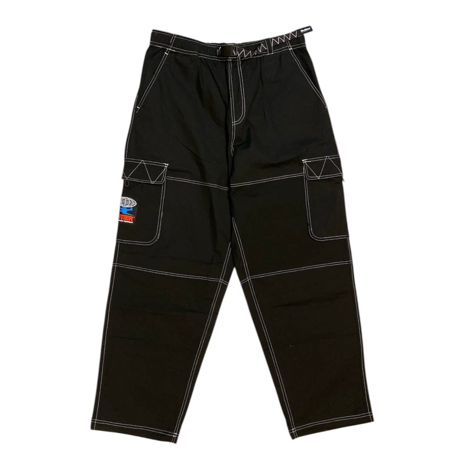 Butter Terrain Contrast Stitch Black Cargo Pants