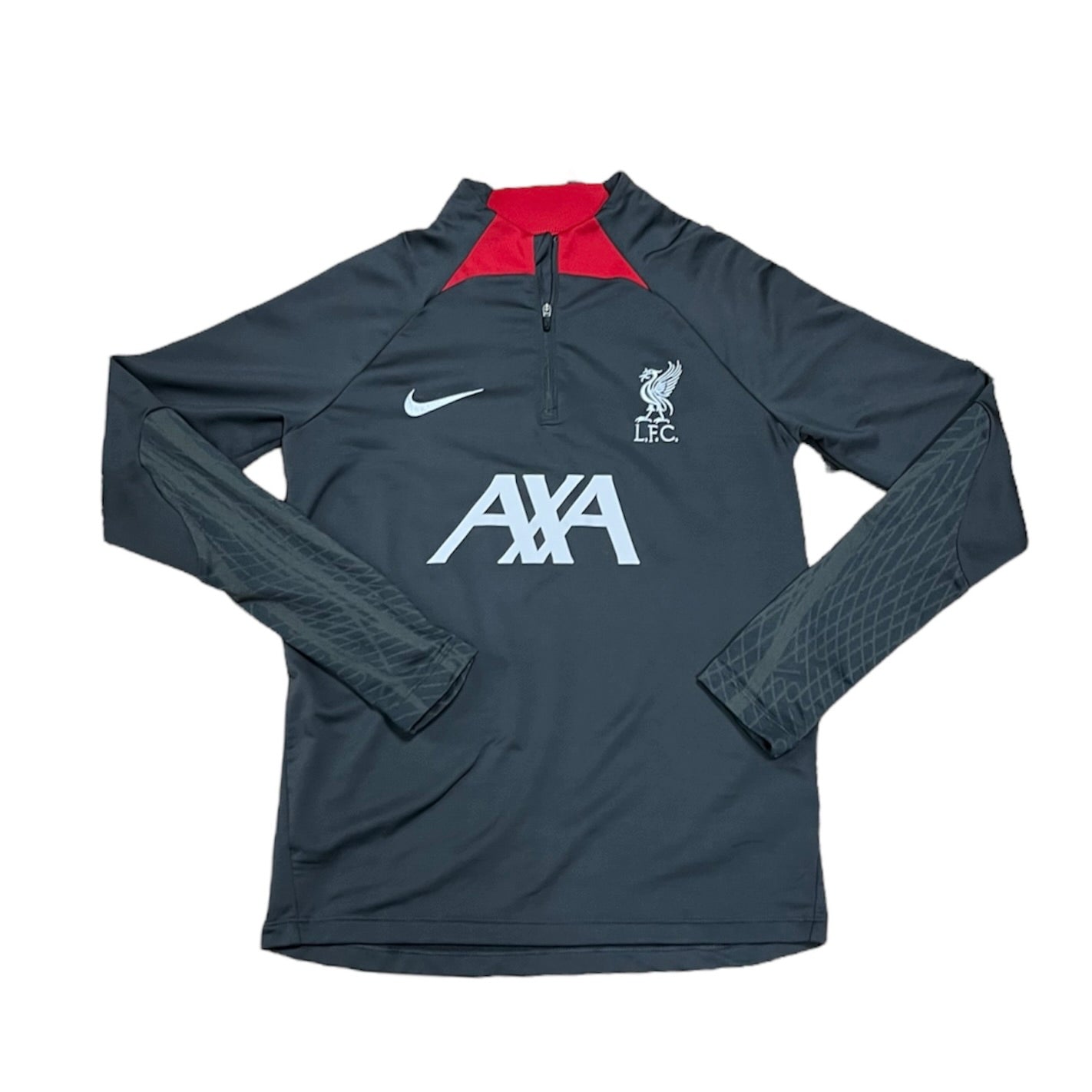 Nike Liverpool Dri-FIT Strike Drill Grey Red Football Long Sleeve (Youth)