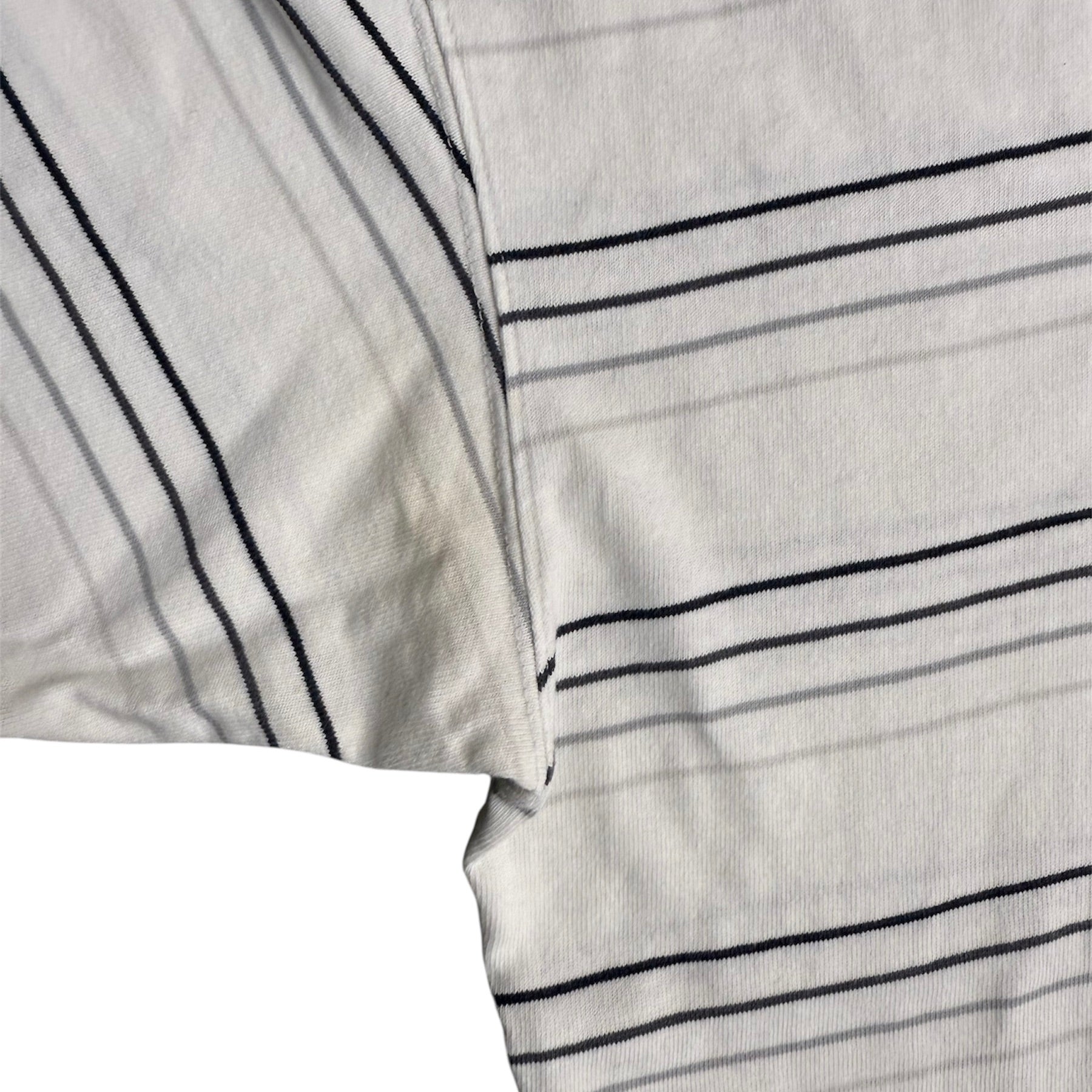 Nike Sportswear Premium Essentials White Grey Striped Loose Fit Tshirt