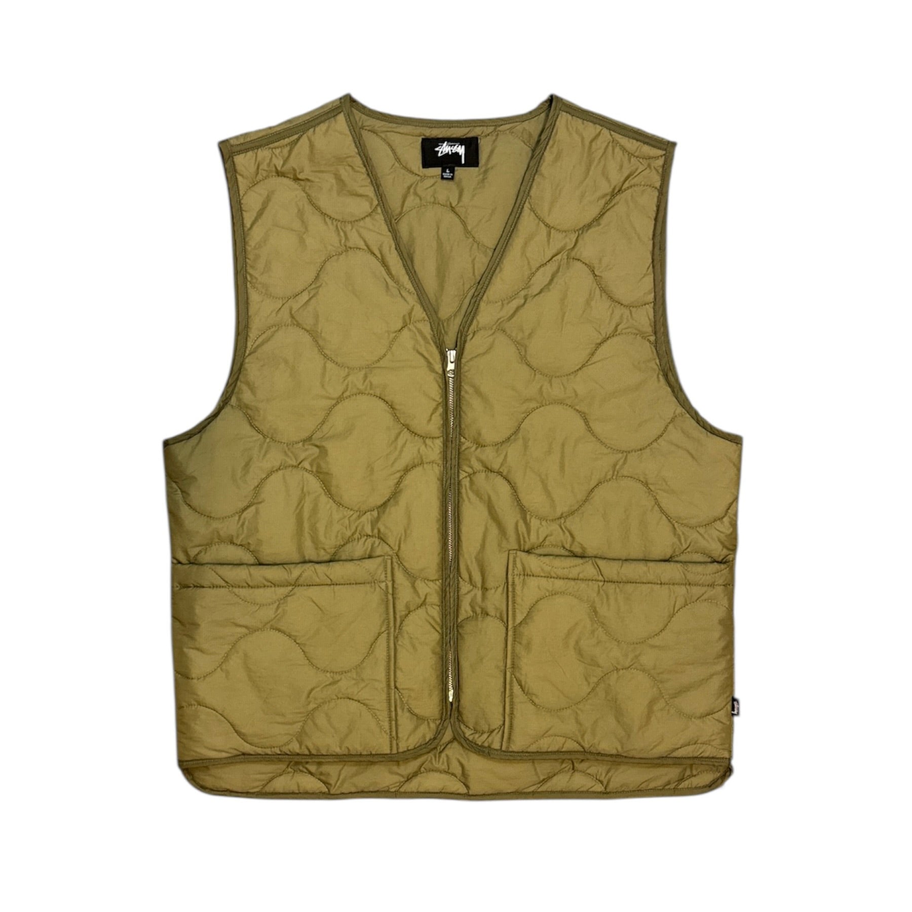 Stussy Quilted Liner Olive Vest