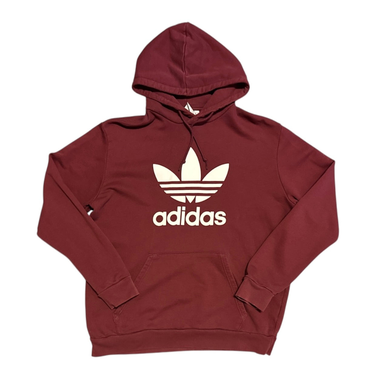 Adidas Trefoil Logo Burgundy Hoodie