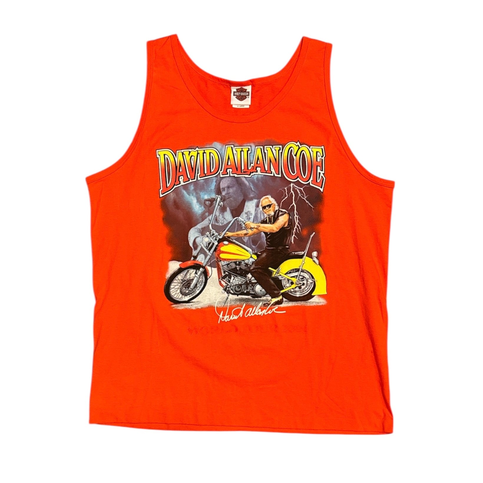 Harley Davidson Made In USA David Allan Coe 2006 World Tour Tank Top