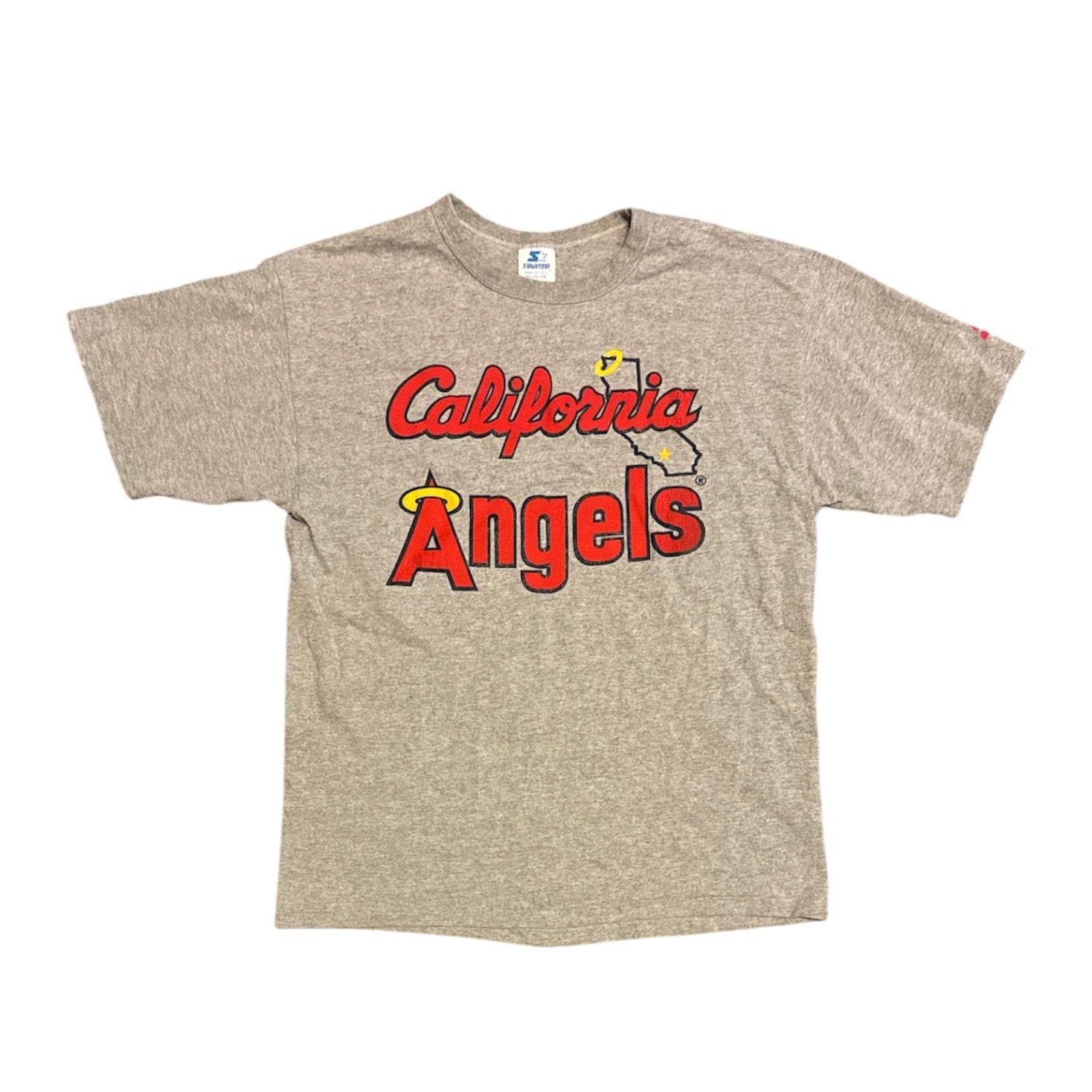 Starter Made in USA Los Angeles Angels Grey Baseball Tshirt