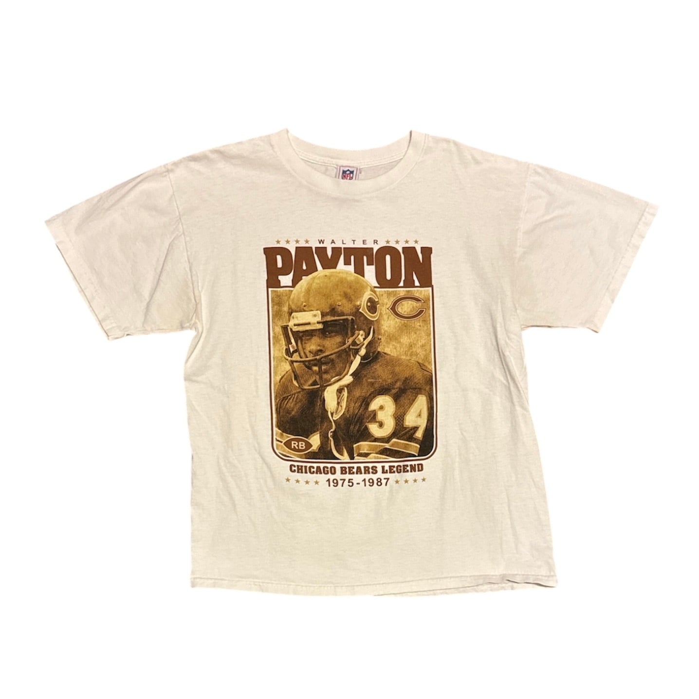 NFL Players Chicago Bears Legend Walter Payton White Tshirt