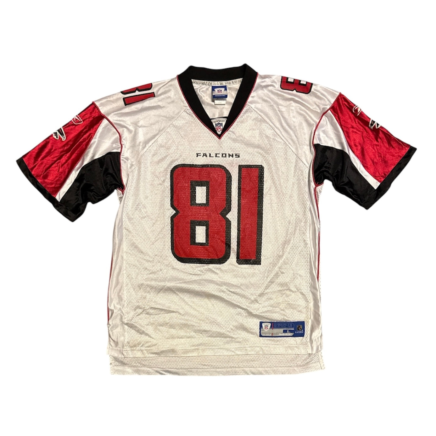Reebok Atlanta Falcons Price #81 White Red American Football Jersey