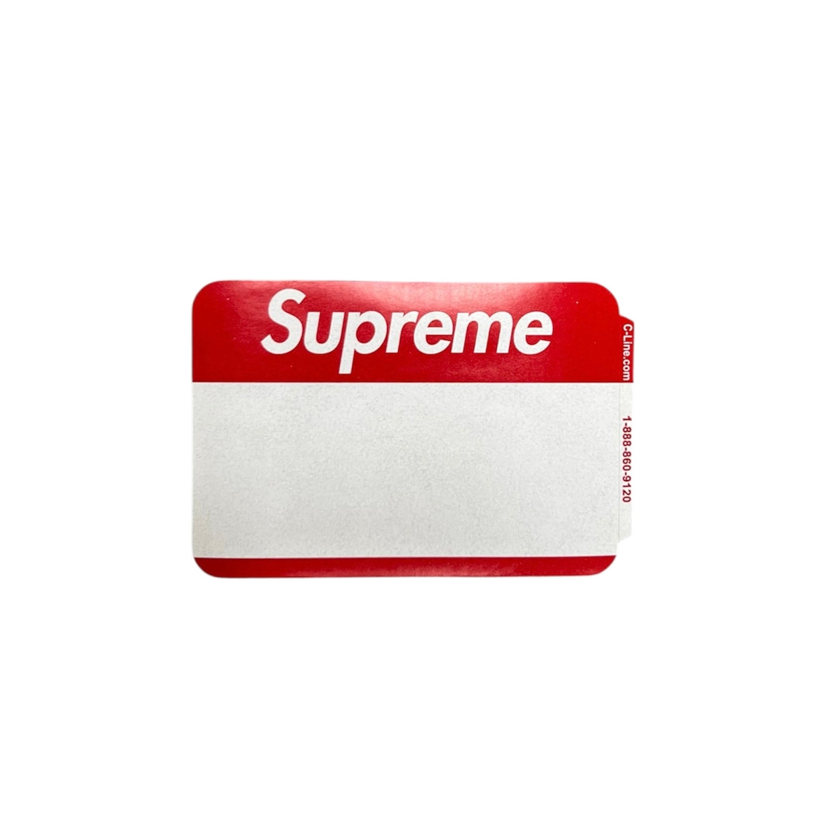 Supreme Name Badge Sticker