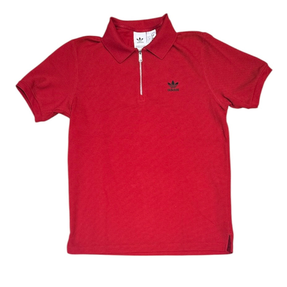 Adidas Originals Essentails Trefoil Sample Waffle Polo Red Tshirt