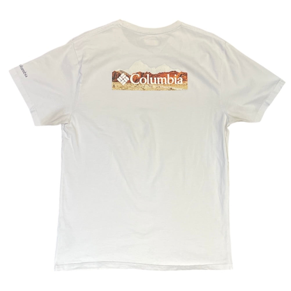 Columbia Mountain Back Print White Tshirt