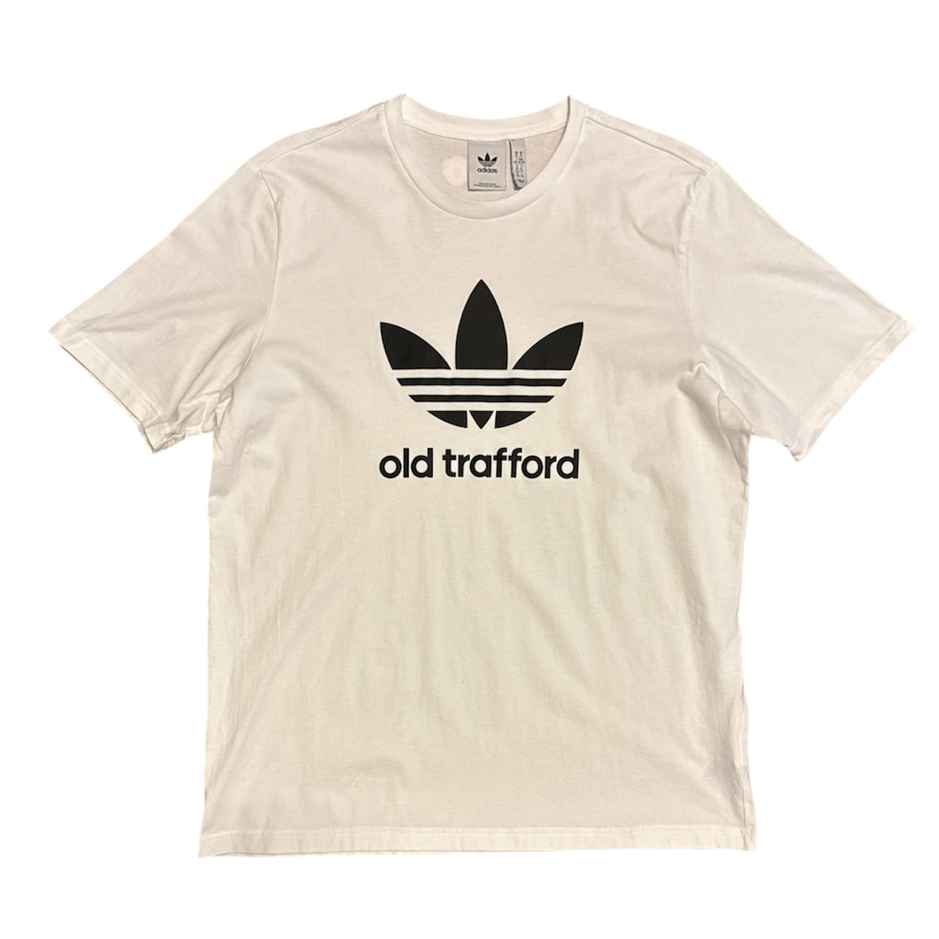 Adidas Manchester United Old Trafford Trefoil White Tshirt