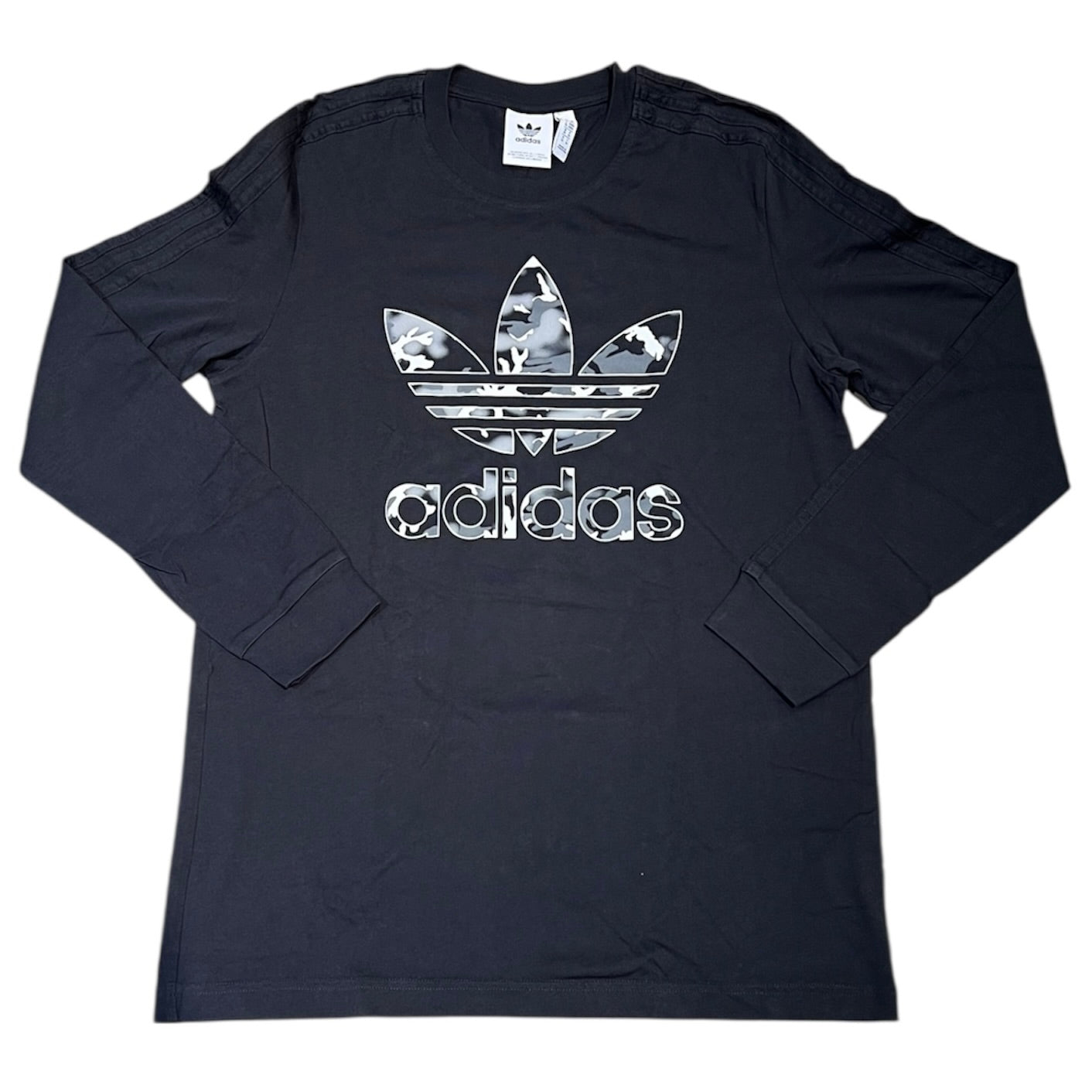 Adidas Graphic Camo Trefoil Black Long Sleeve