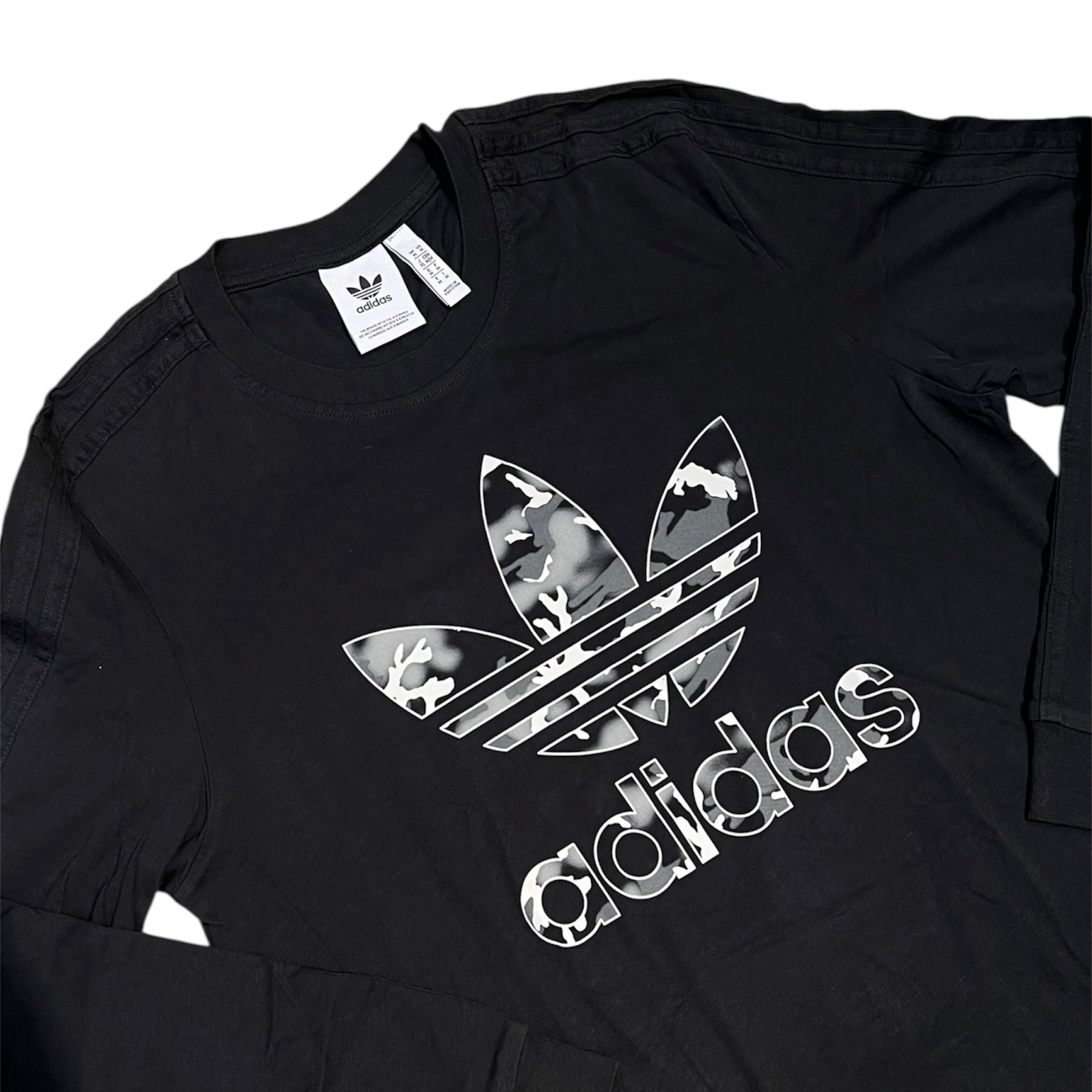 Adidas Graphic Camo Trefoil Black Long Sleeve